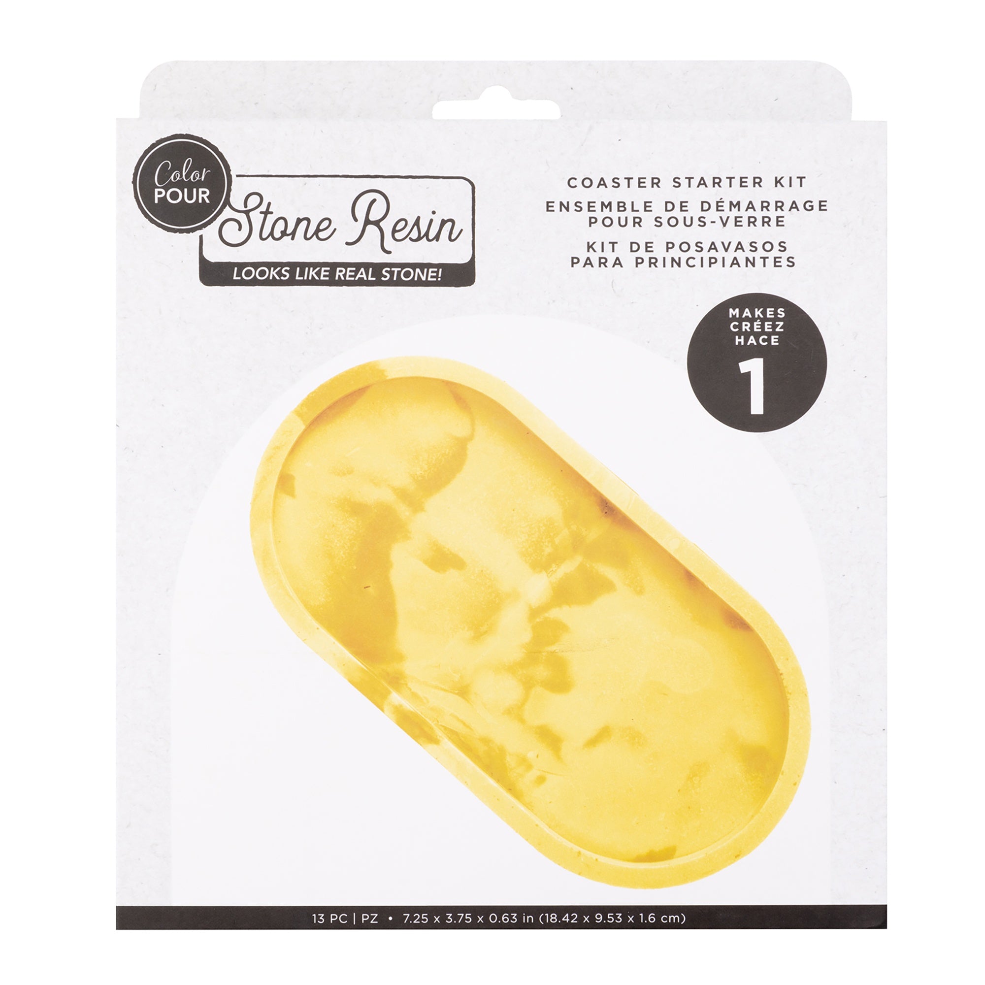 American Crafts Color Pour Stone Resin Coaster Trinket Tray Starter Kit