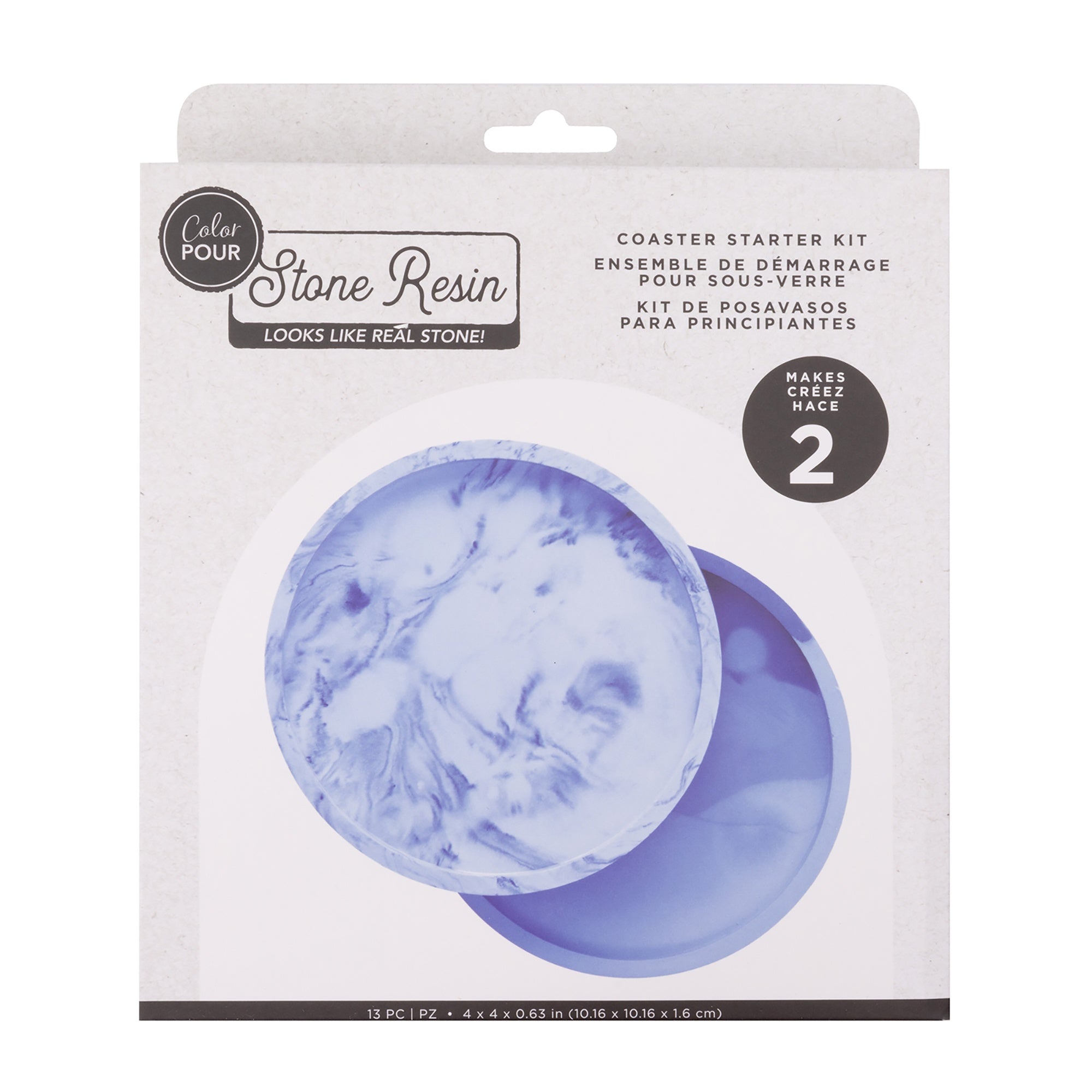 AC Color Pour Round Stone Resin Coaster Kit