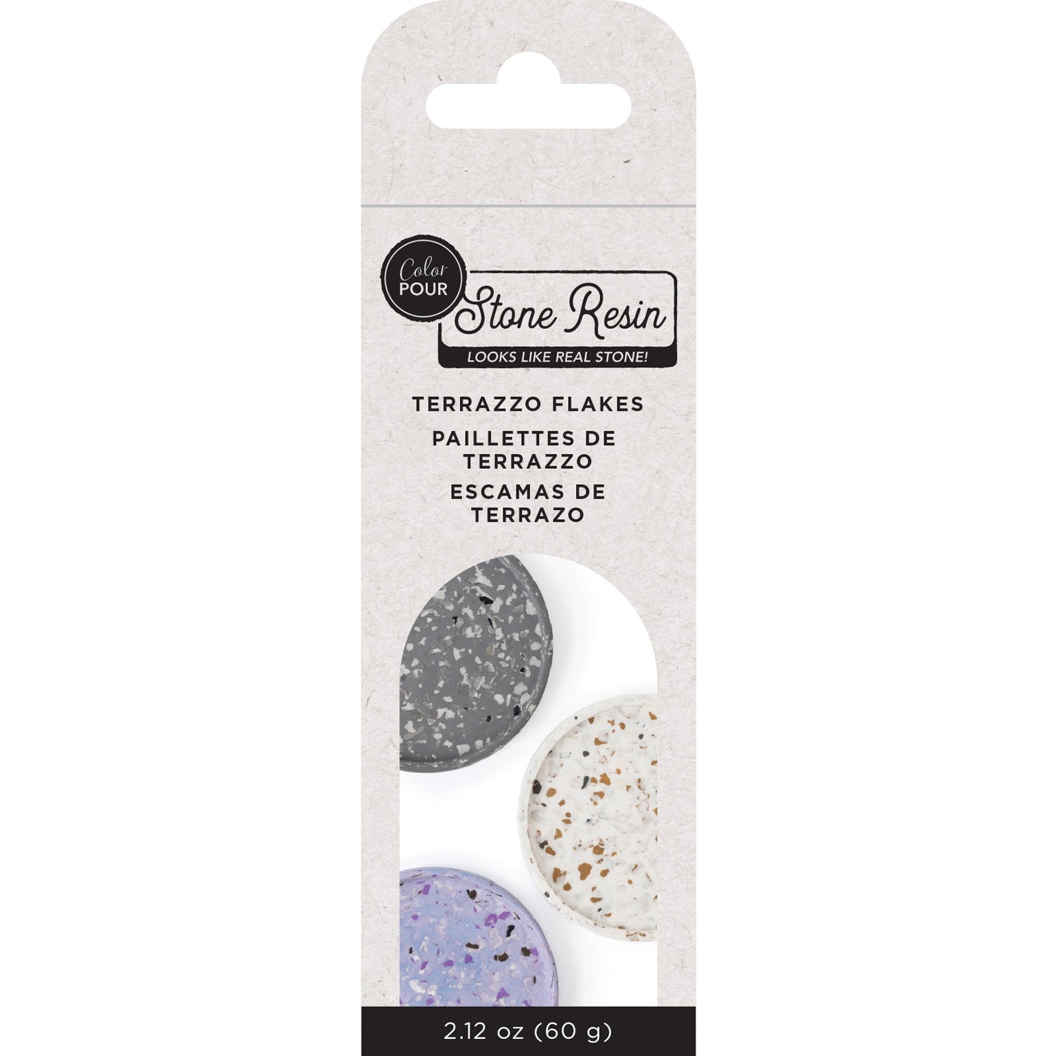American Crafts Stone Resin Terrazzo Flakes - 3 Pack