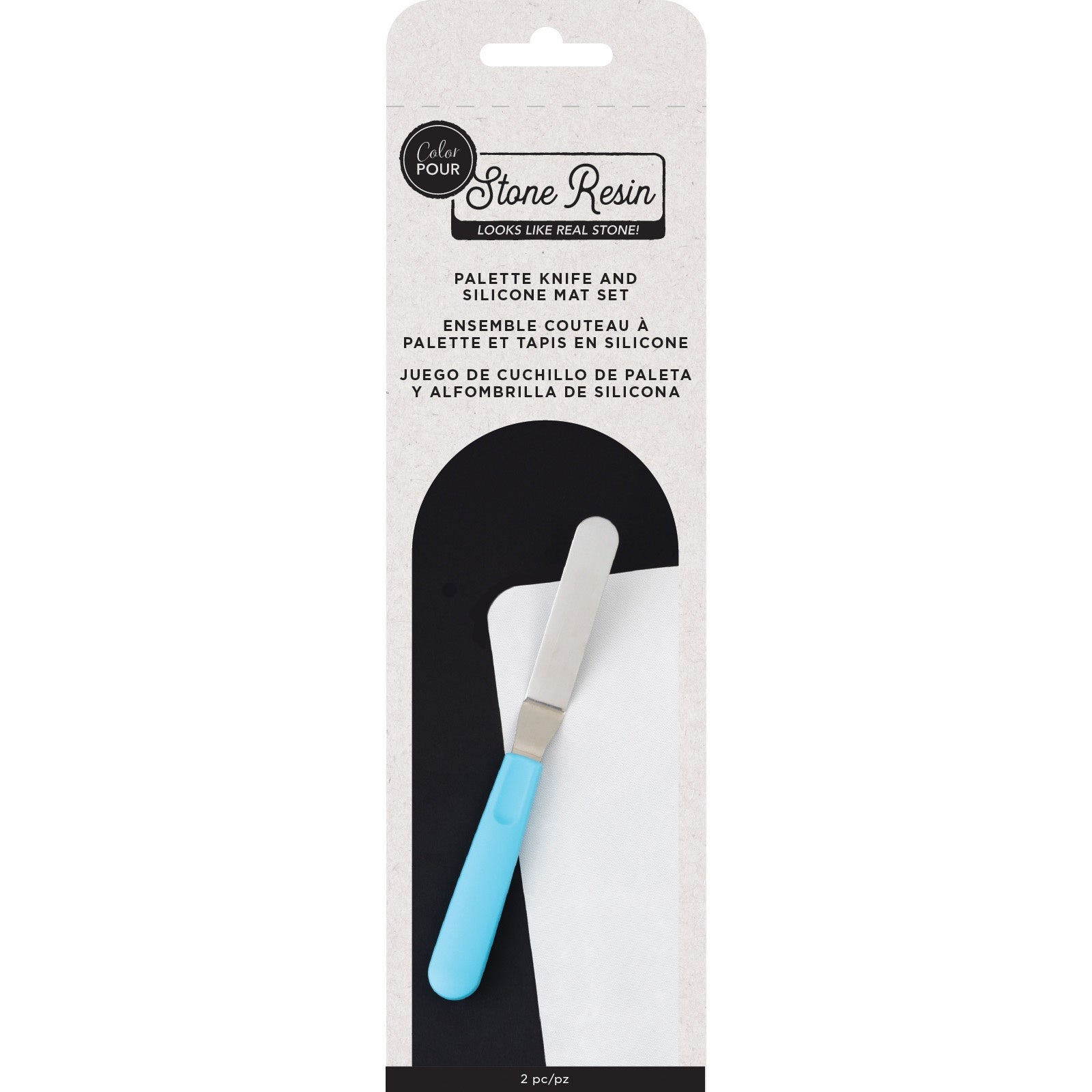 American Crafts Color Pour Stone Resin Tools - Palette Knife And Silicone Mat