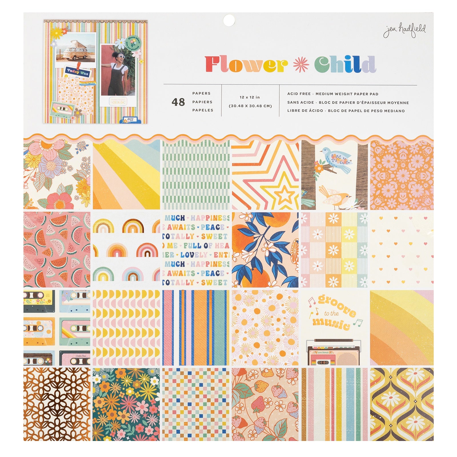 Jen Hadfield Flower Child 12x12" Paper Pad