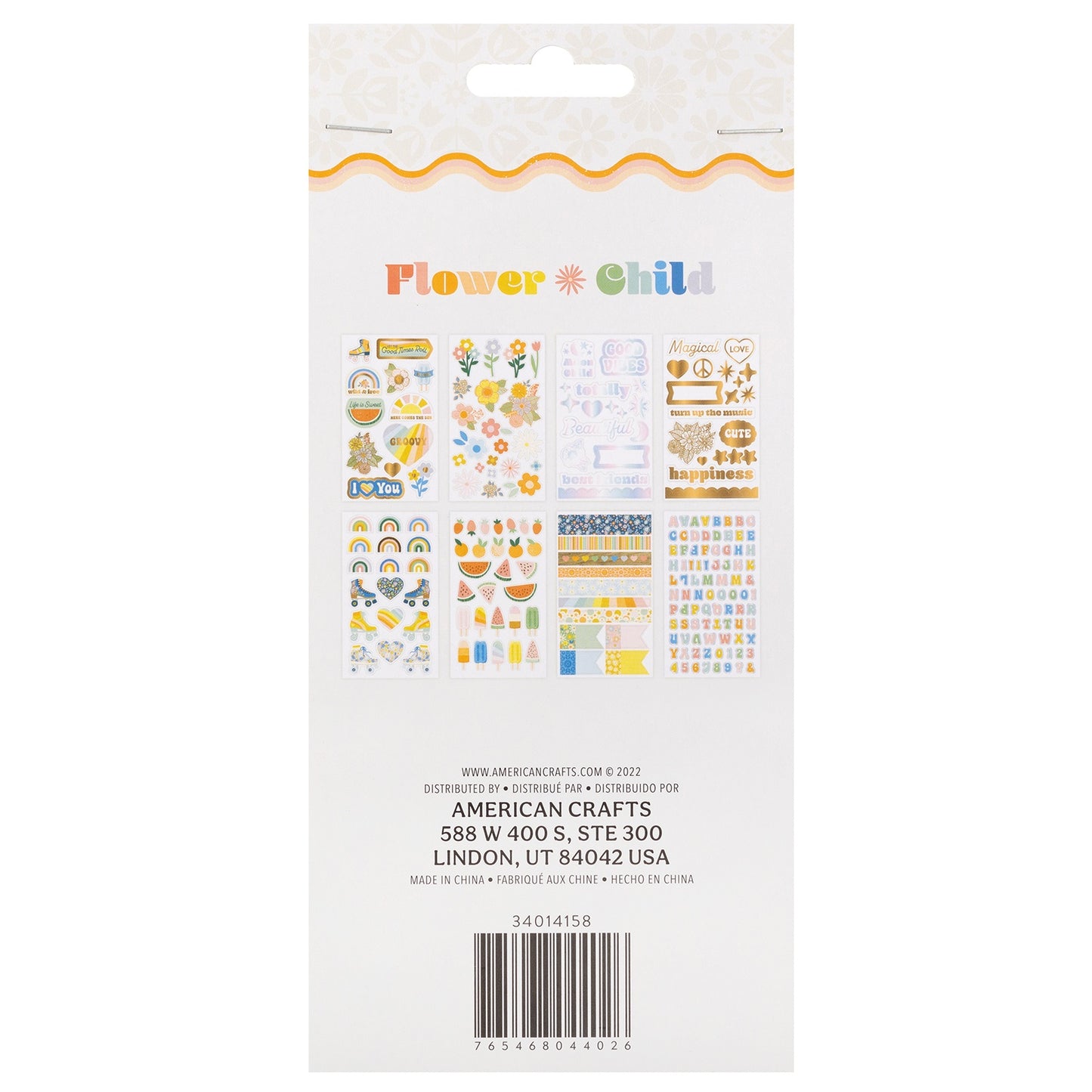 Jen Hadfield Flower Child Sticker Book-W/Silver Foil Accents 212/Pkg