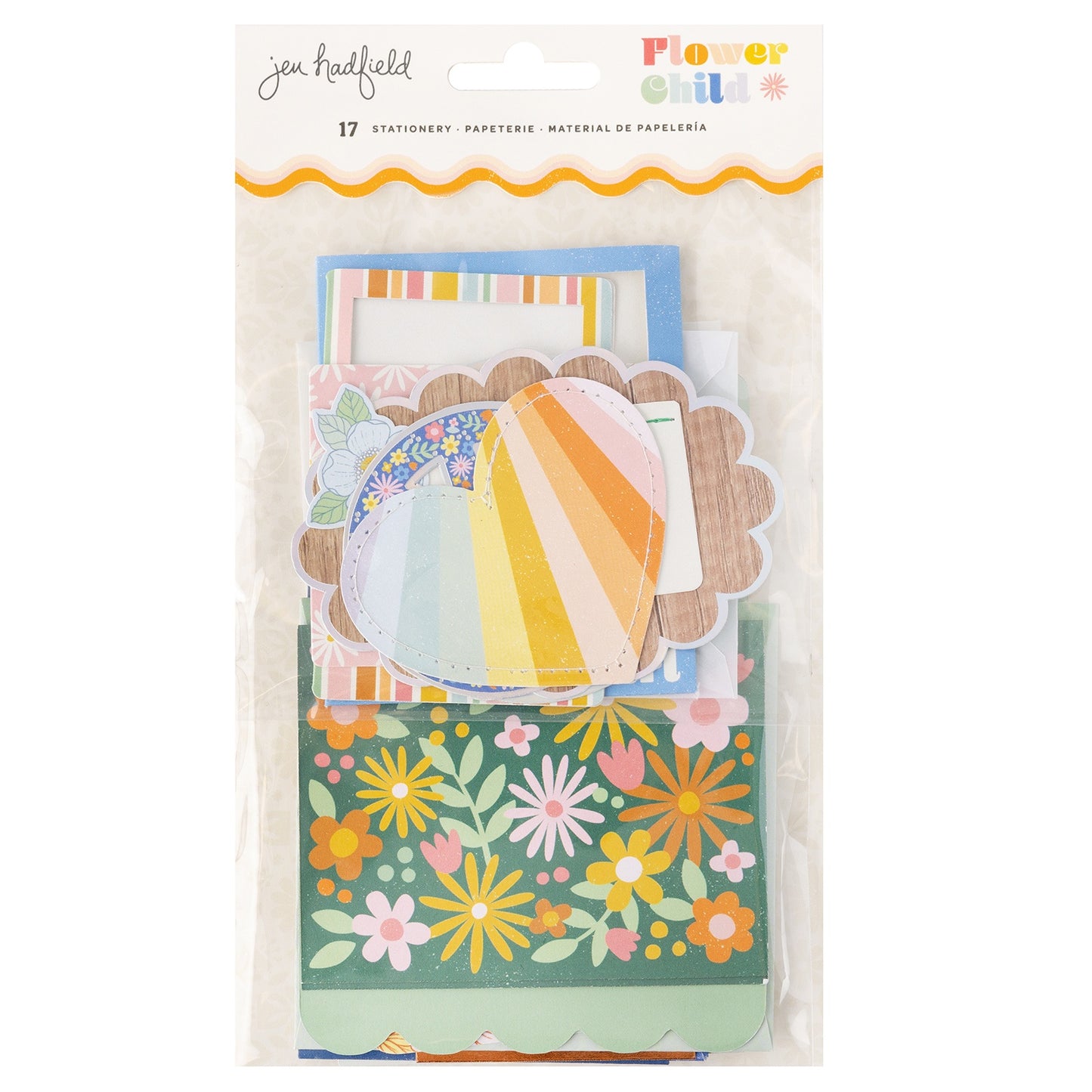 Jen Hadfield Flower Child Stationery Pack-W/Silver Holographic Foil