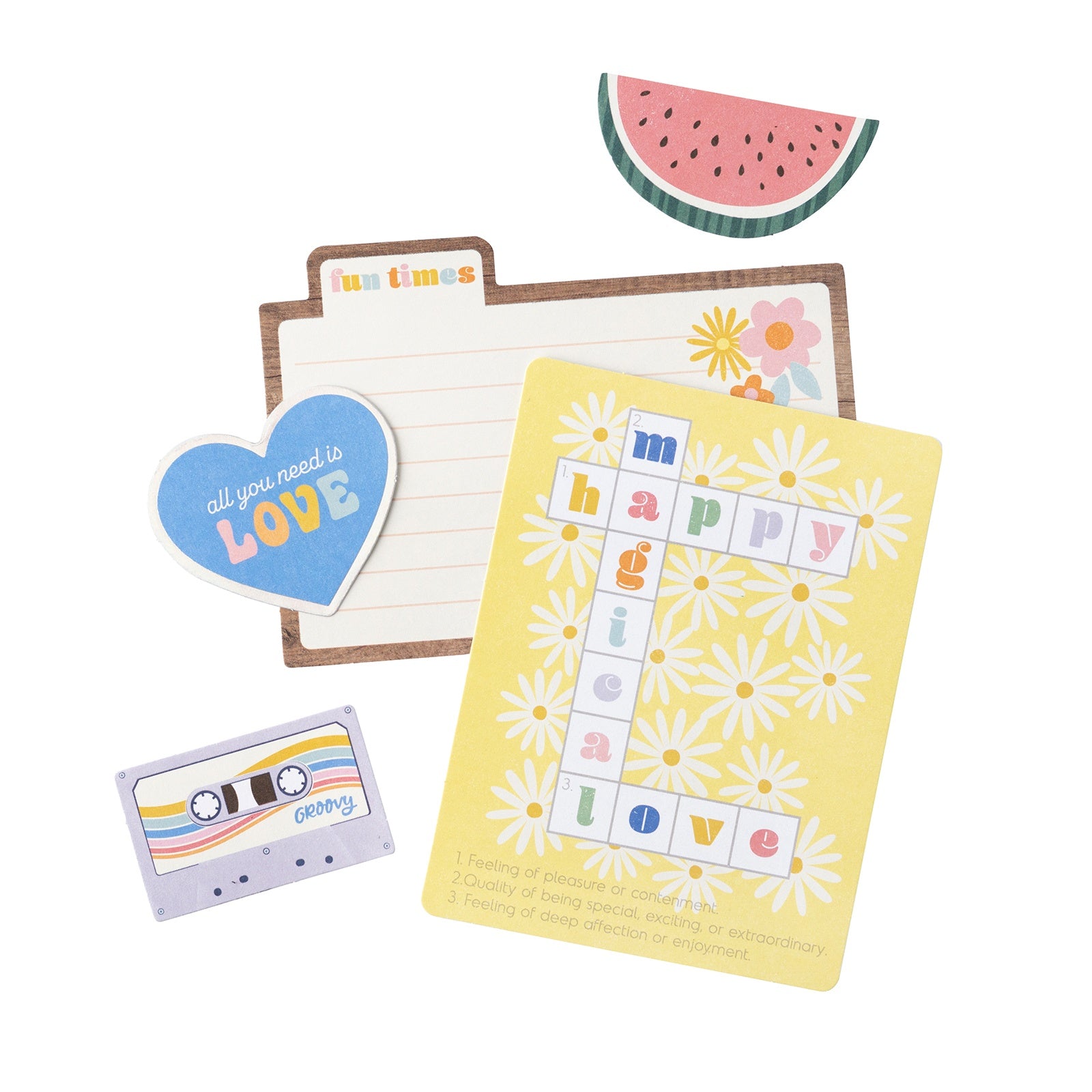 Jen Hadfield Flower Child Ephemera Cardstock Die-Cuts-Journal W/Silver Holographic Foil