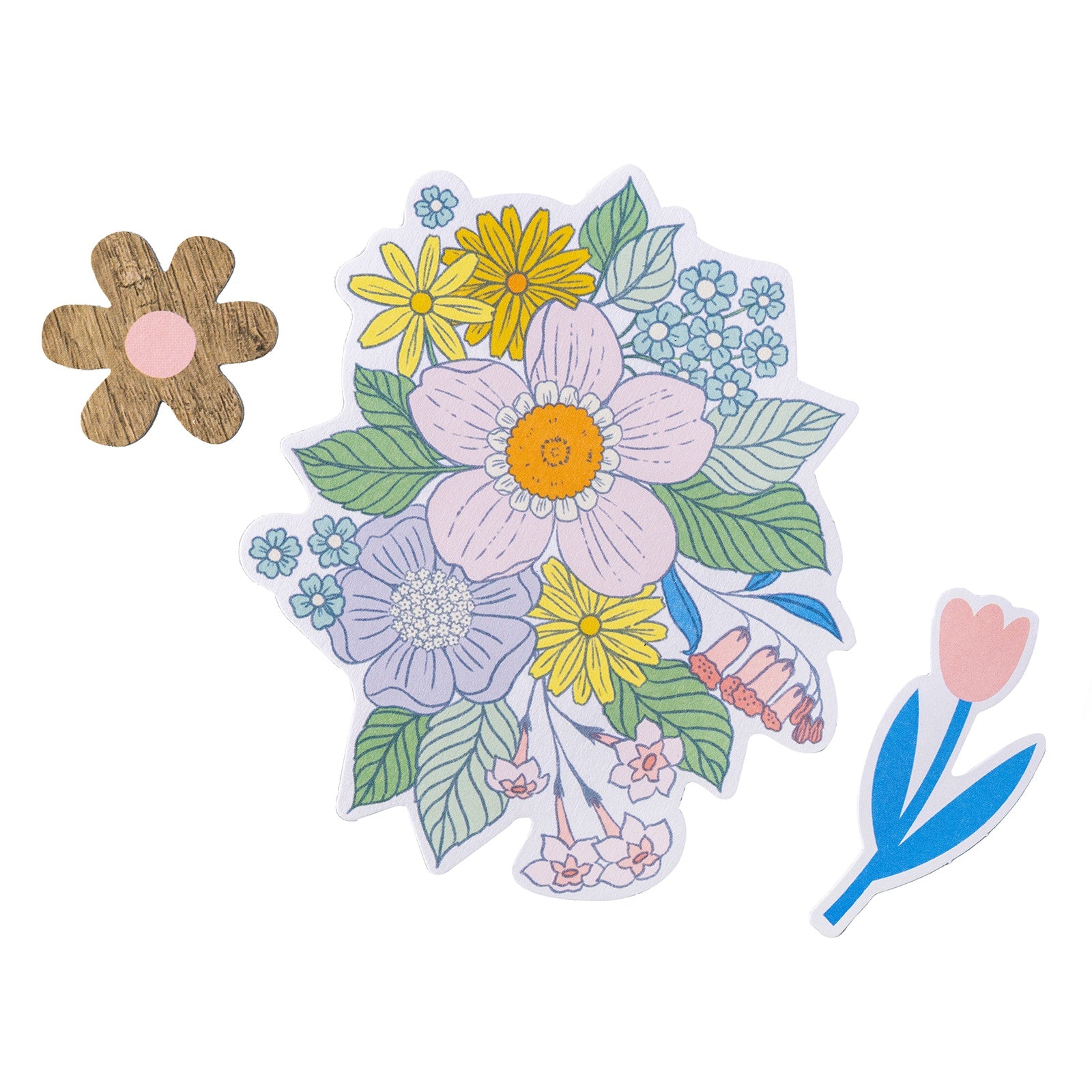 Jen Hadfield Flower Child Ephemera Cardstock Die-Cuts