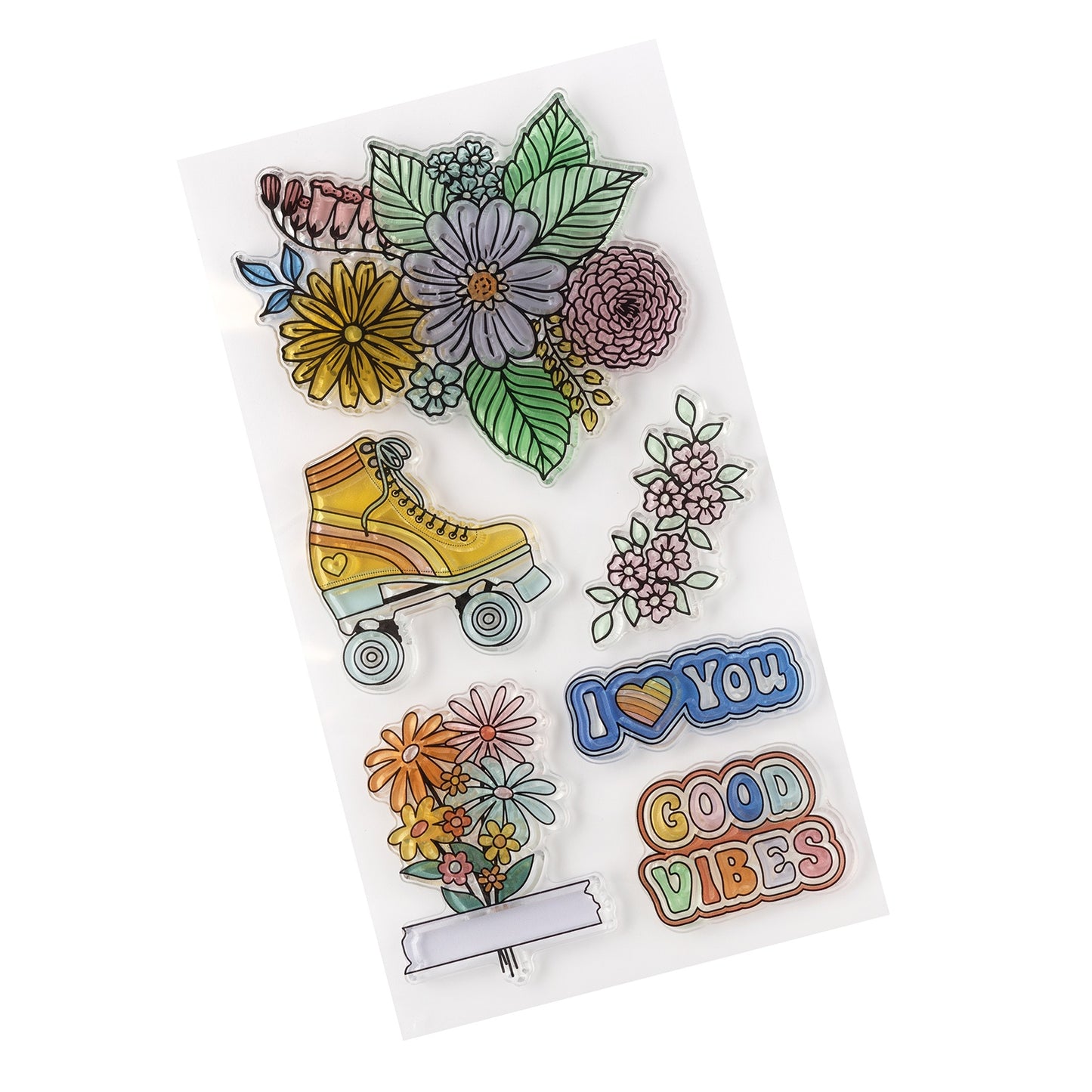 Jen Hadfield Flower Child Clear Stamps 6/Pkg