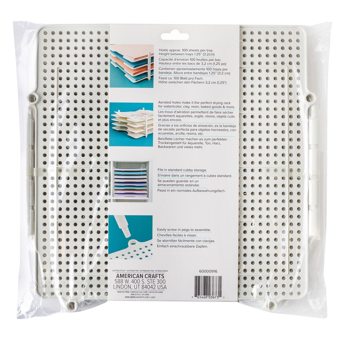 We R Memory Keepers Multi-Use Paper Trays 4/Pkg-White 12"X12"