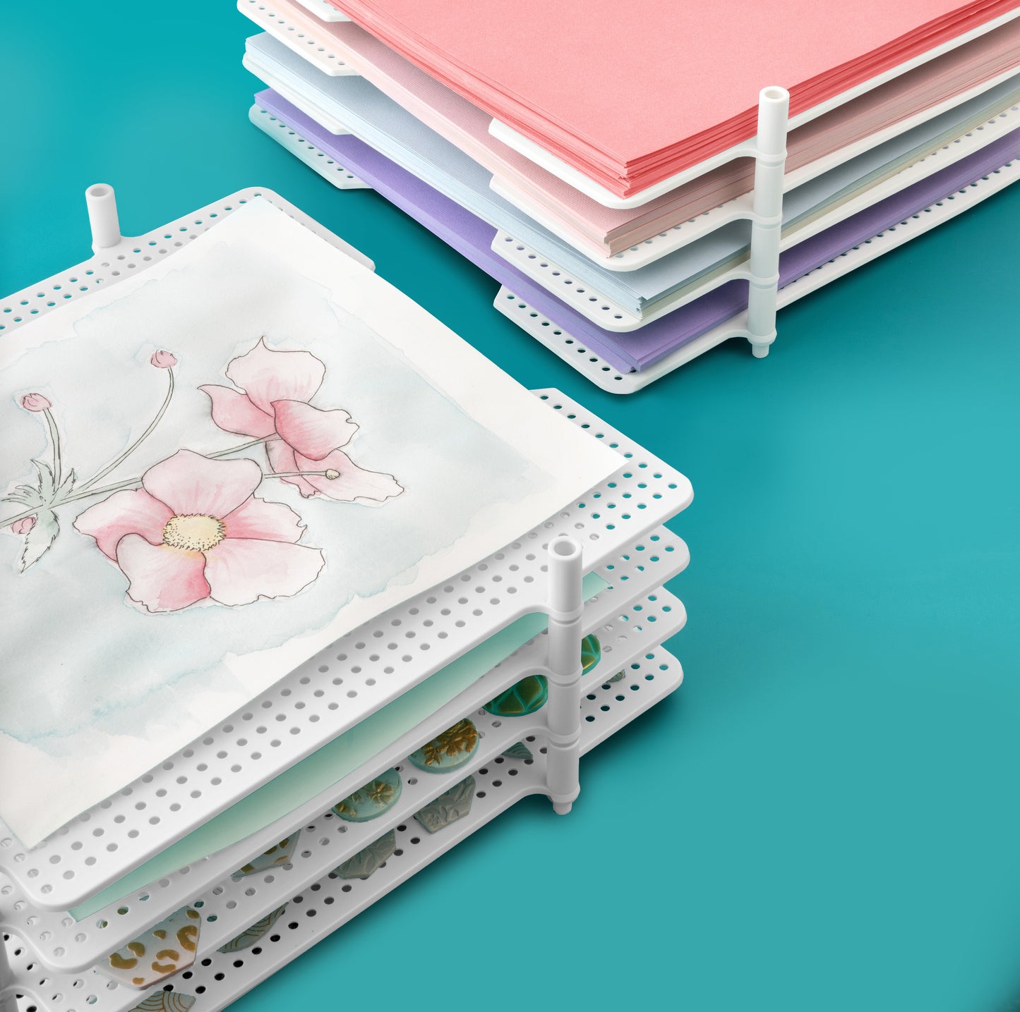 We R Memory Keepers Stackable Acrylic Paper Trays 12X12 4/Pkg-Clear  (Retail Packaged) - Stackable Acrylic Paper Trays 12X12 4/Pkg-Clear  (Retail Packaged) . shop for We R Memory Keepers products in India.