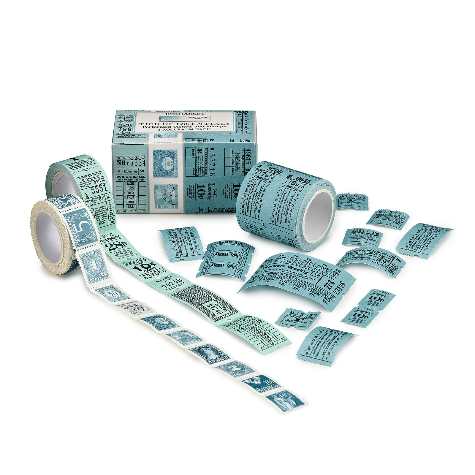 49 and Market Die-Cut Ticket Essential Rolls