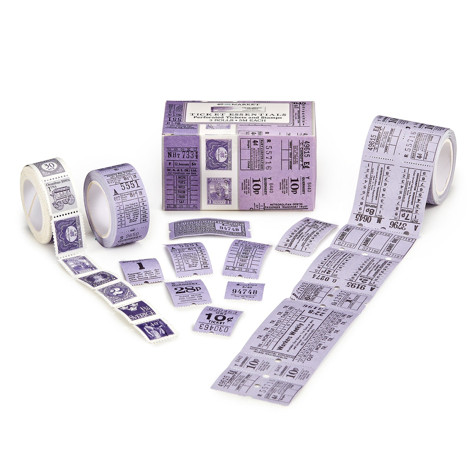 49 and Market Die-Cut Ticket Essential Rolls