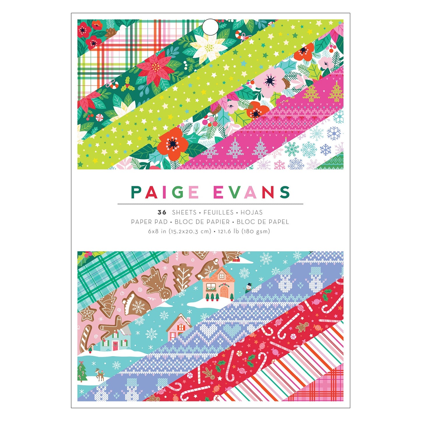 American Crafts Single-Sided Paper Pad 6"X8" 36/Pkg-Paige Evans Sugarplum Wishes