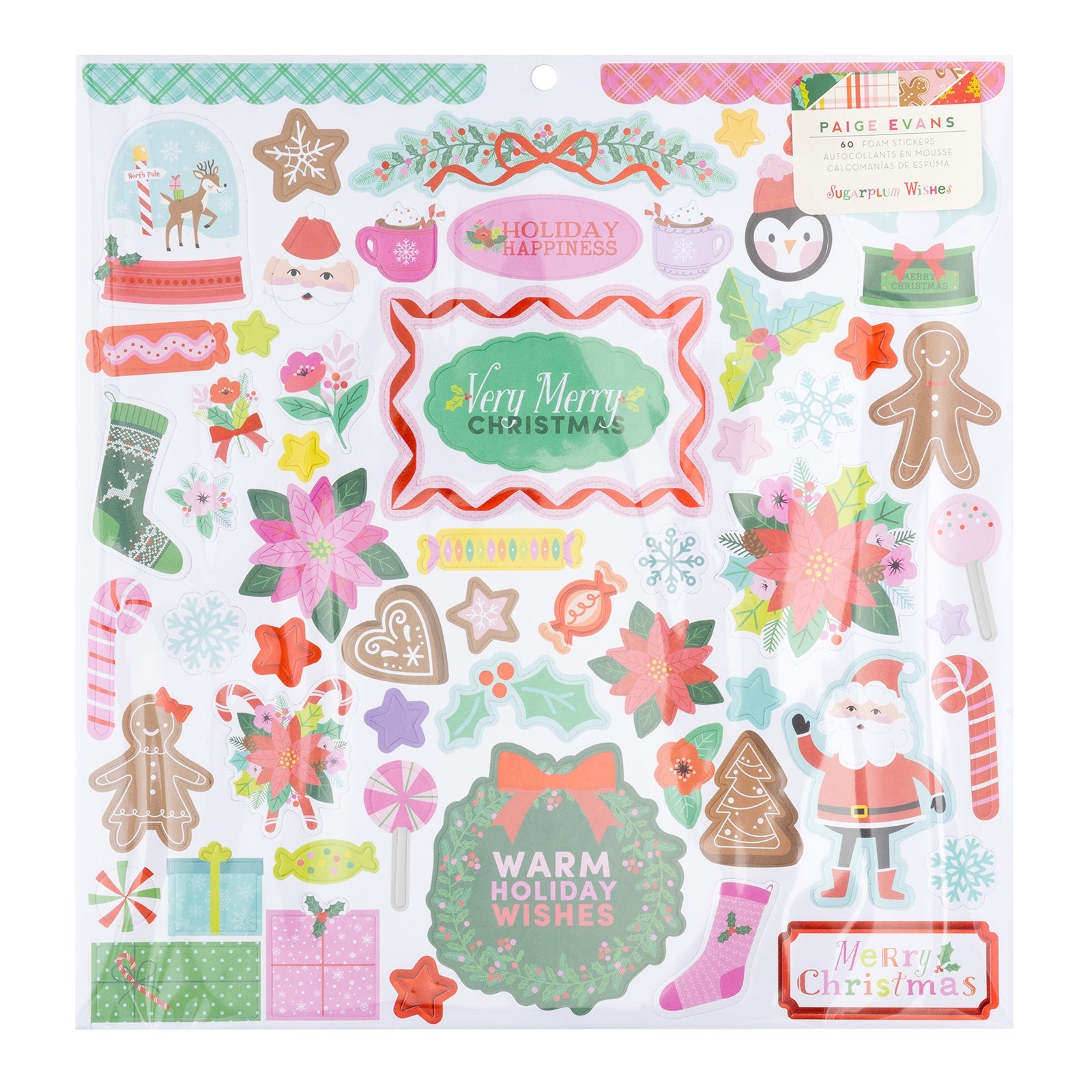 Paige Evans Sugarplum Wishes Foam Stickers 12X12-W/Red Foil – American  Crafts