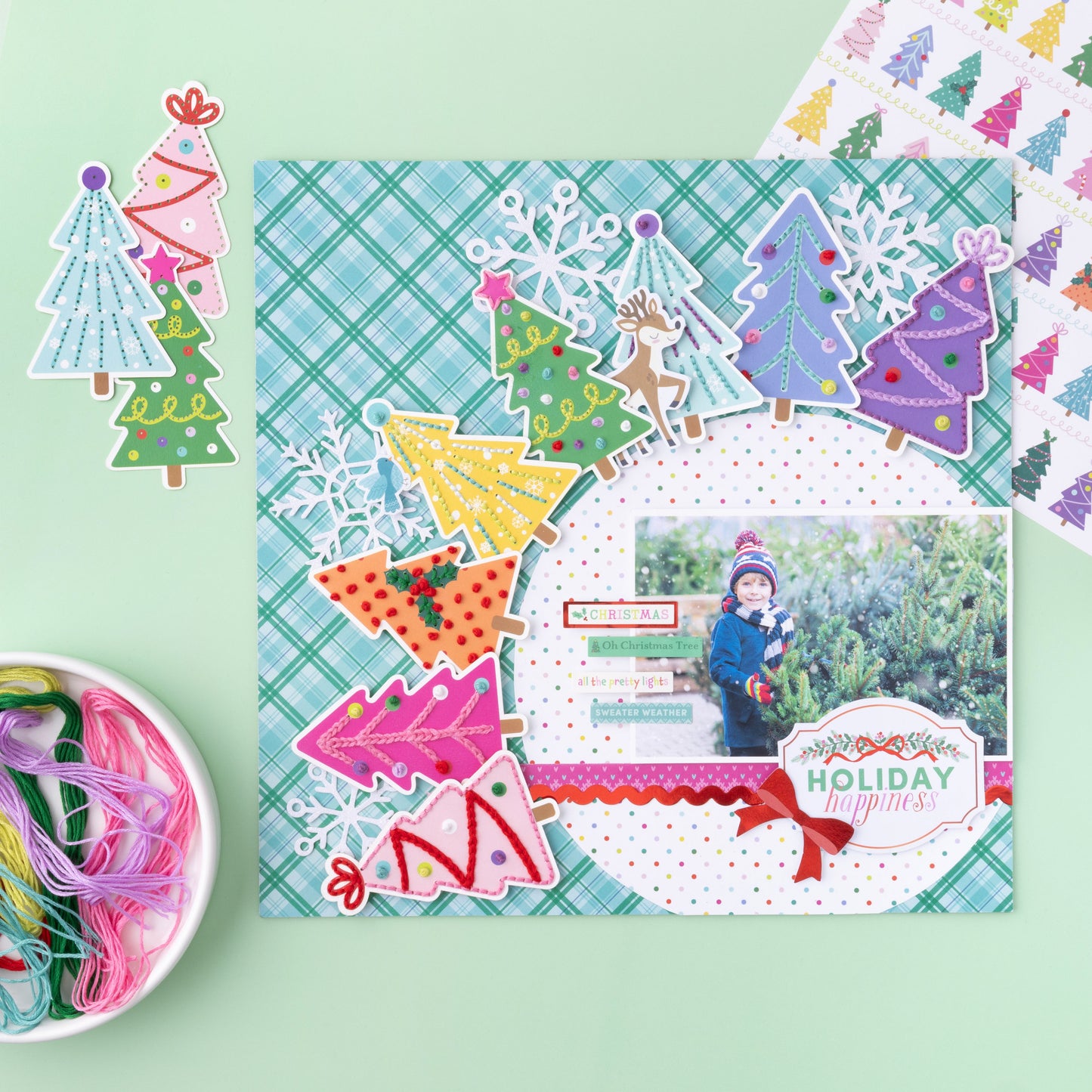 Paige Evans Sugarplum Wishes Embroidery Cross Stitch Kit-Makes 8