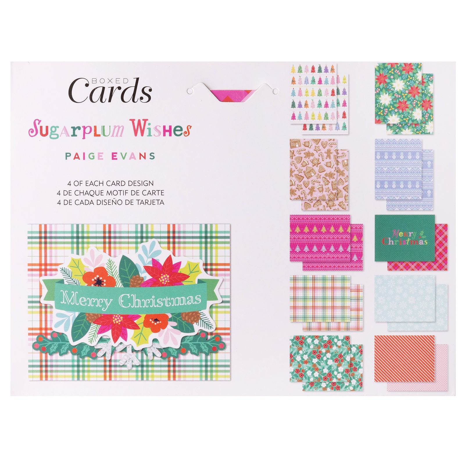 Paige Evans Boxed Cards - Sugarplum Wishes A2 Cards with Envelopes, 40 sets