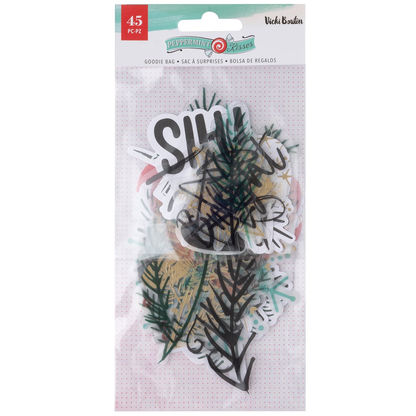 Vicki Boutin Peppermint Kisses Die Cuts Goodie Bag, 45 pcs