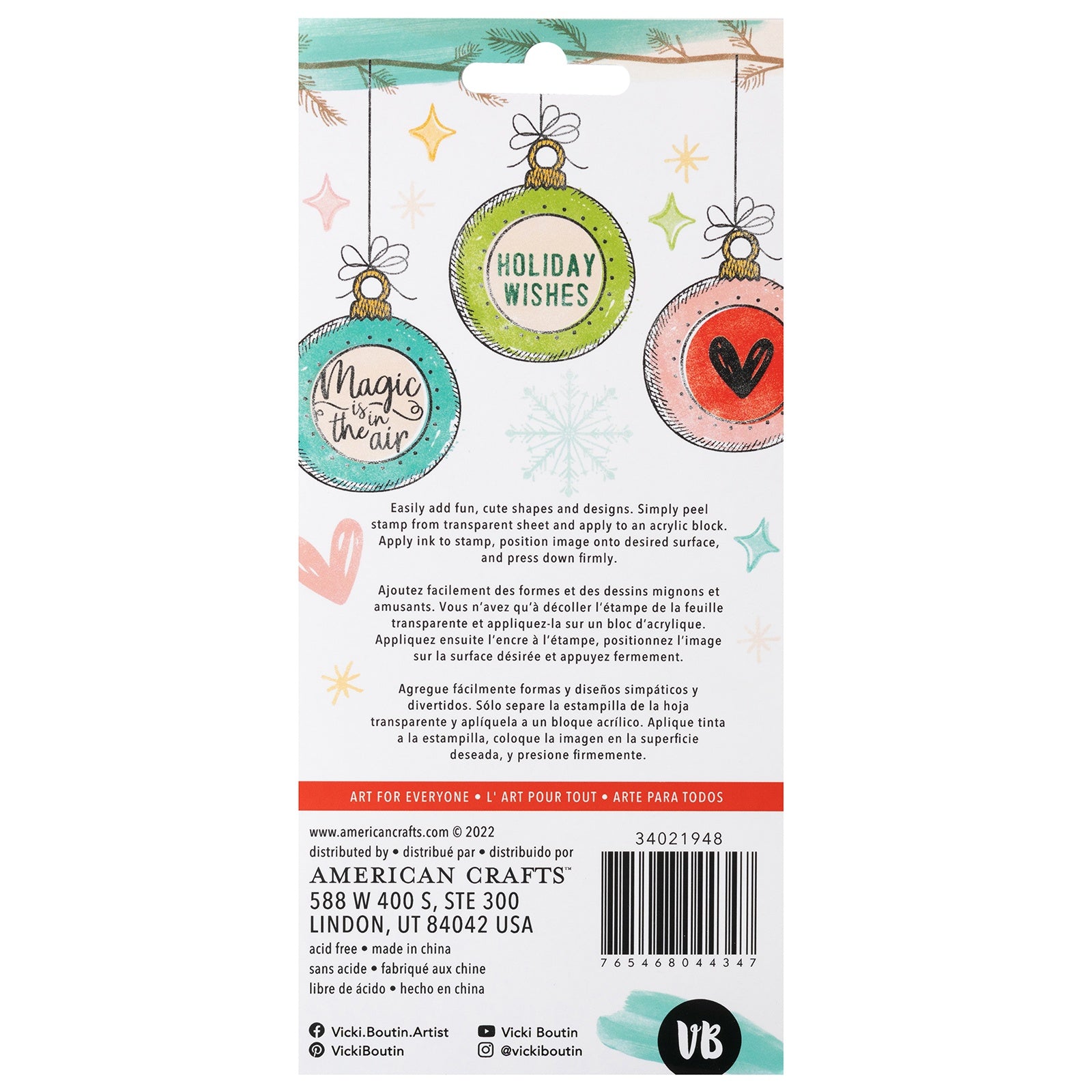 Vicki Boutin Peppermint Kisses Clear Stamps - 11 Pack