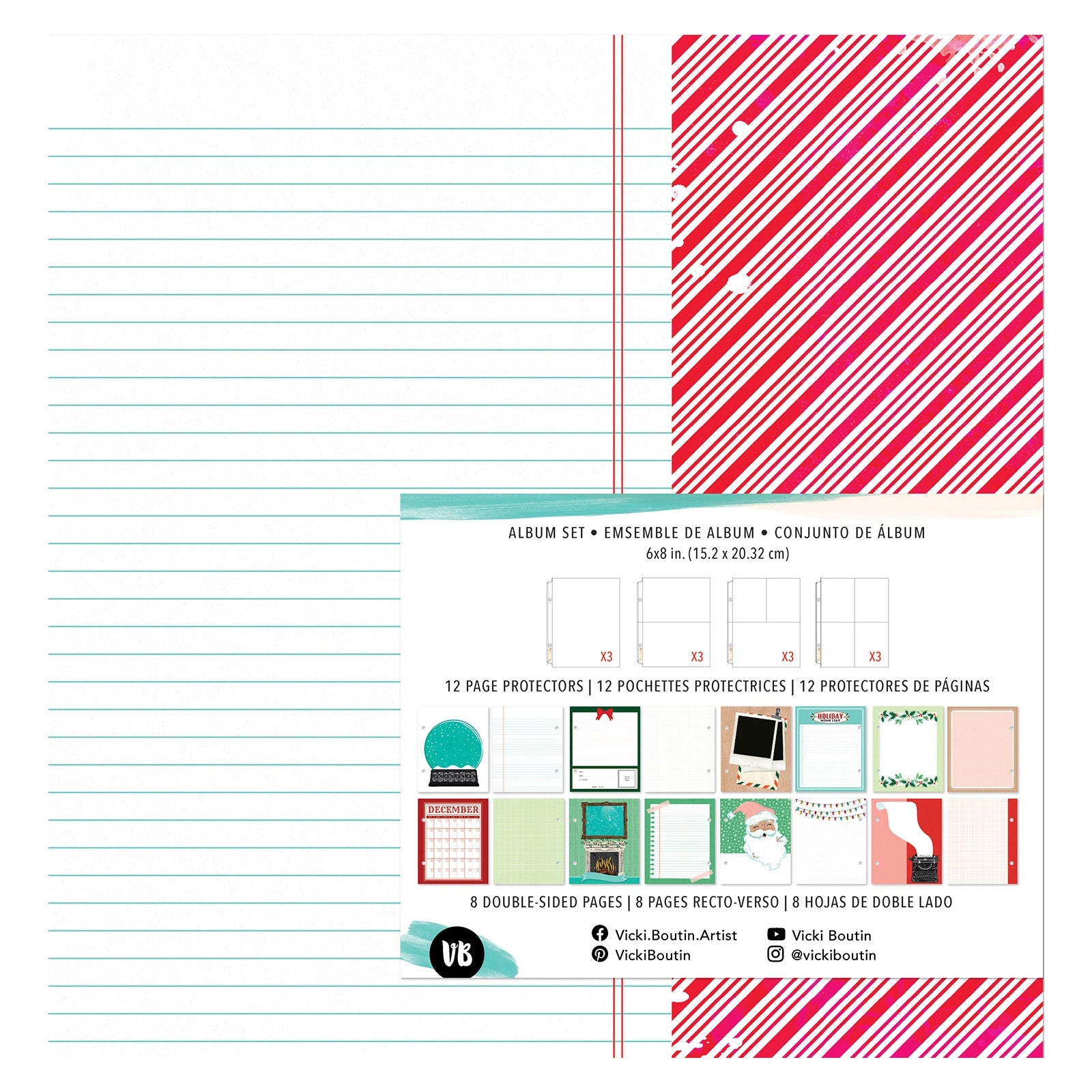 Vicki Boutin Peppermint Kisses 6x8" Album Set