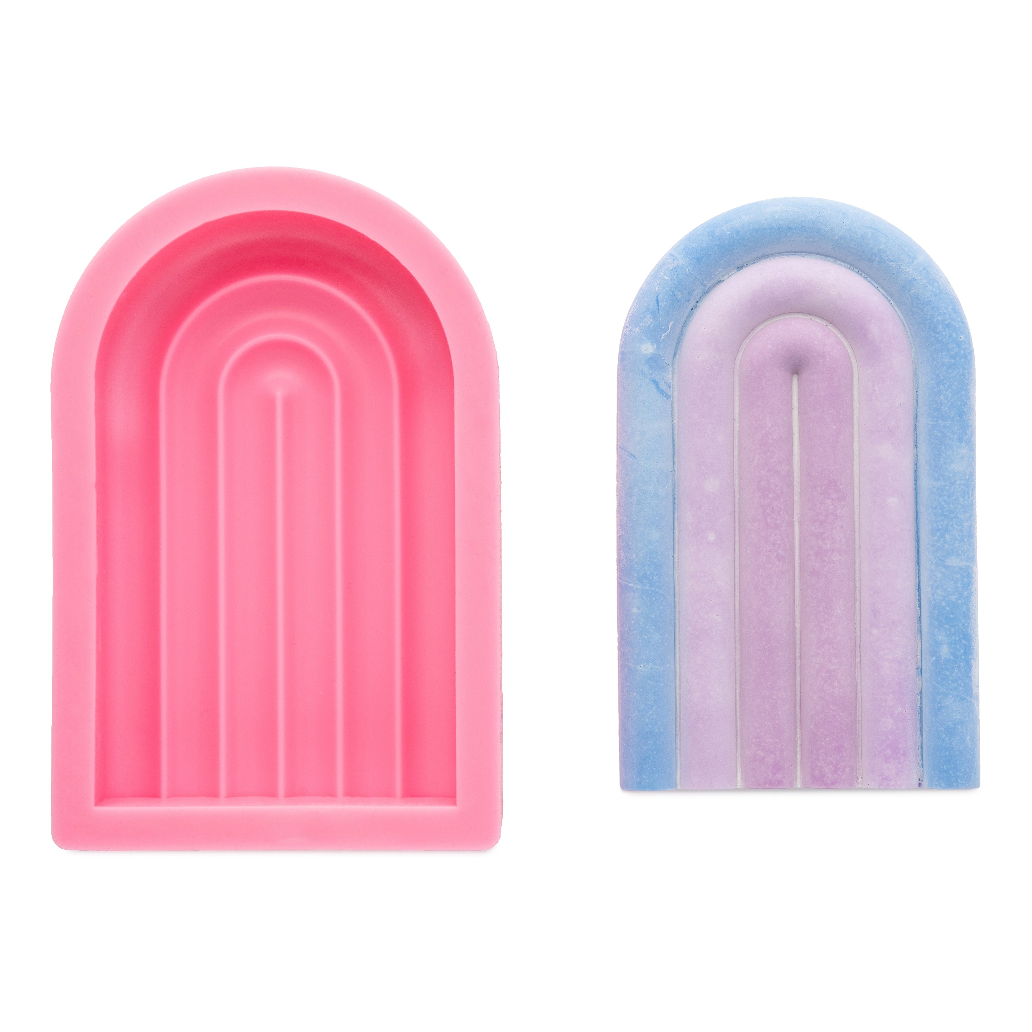 American Crafts Color Pour Stone Resin Silicone Mold - Rainbow Coaster