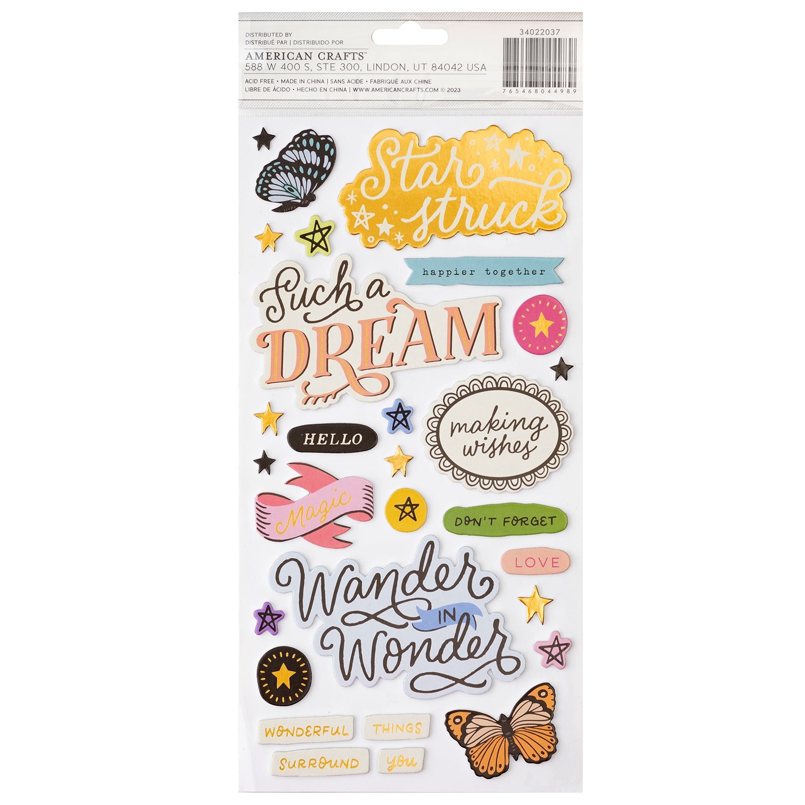 Crate Paper Moonlight Magic Thickers Stickers - Assorted Styles