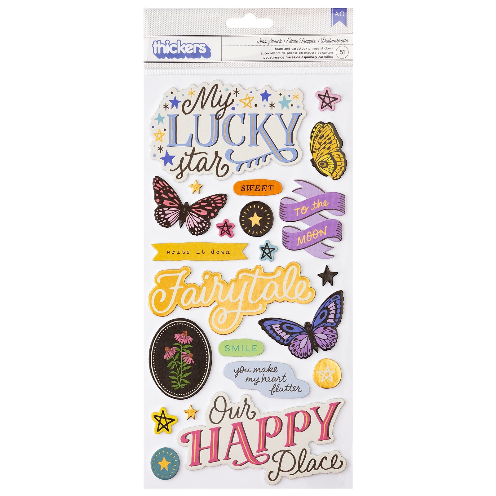 Crate Paper Moonlight Magic Thickers Stickers - Assorted Styles