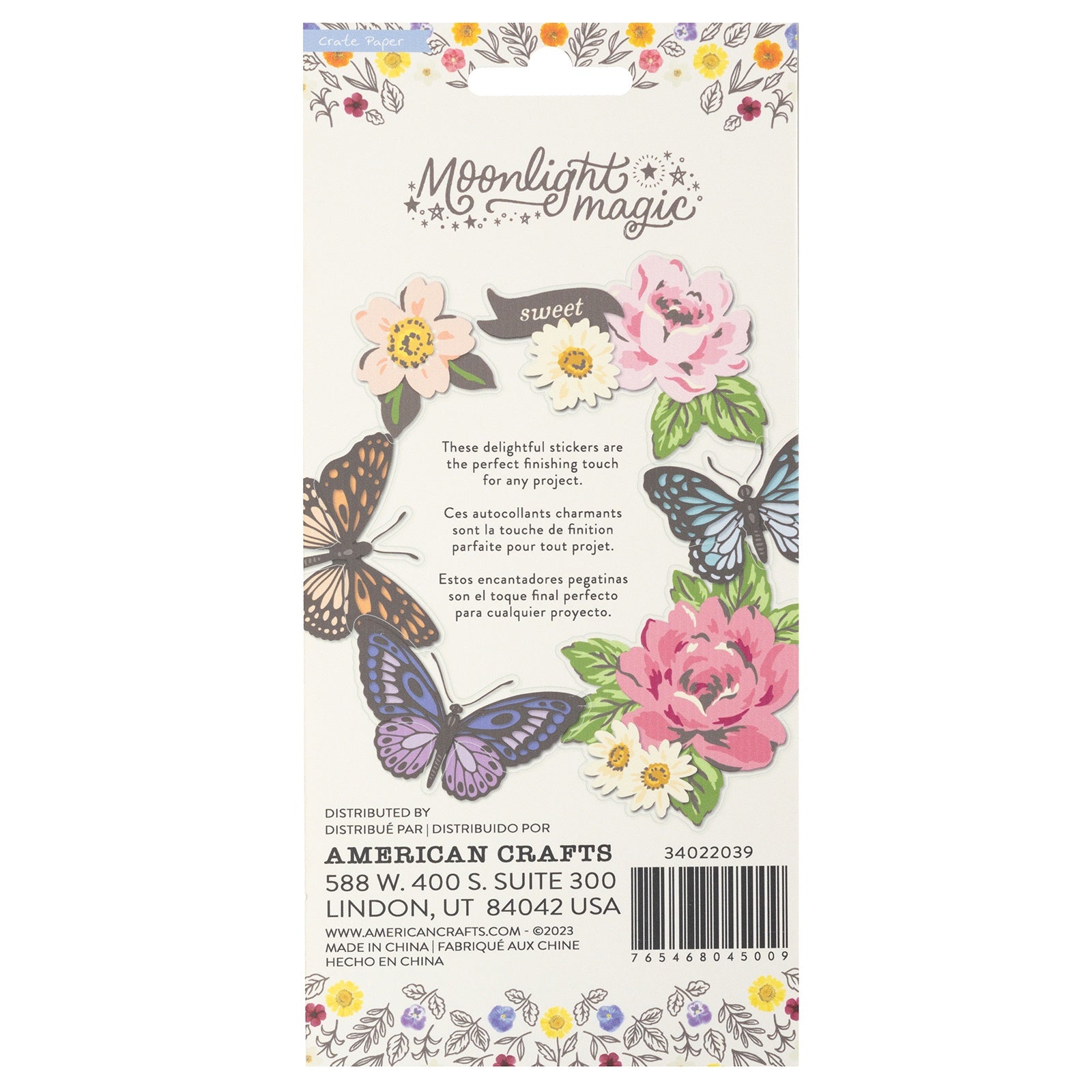Crate Paper Moonlight Magic Dimensional Stickers Pack
