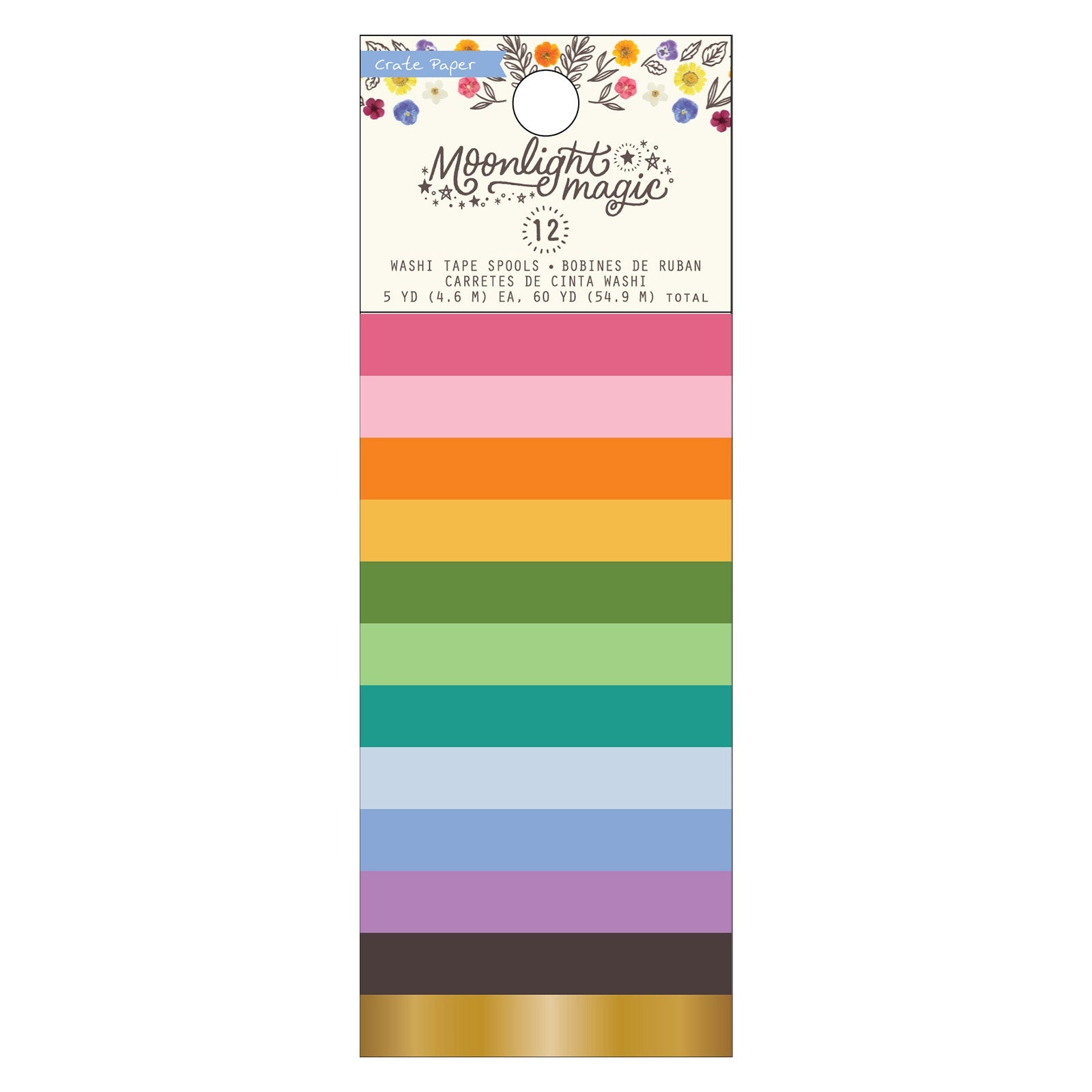 Crate Paper Moonlight Magic Gold Foil Washi Tape - 12 Pack