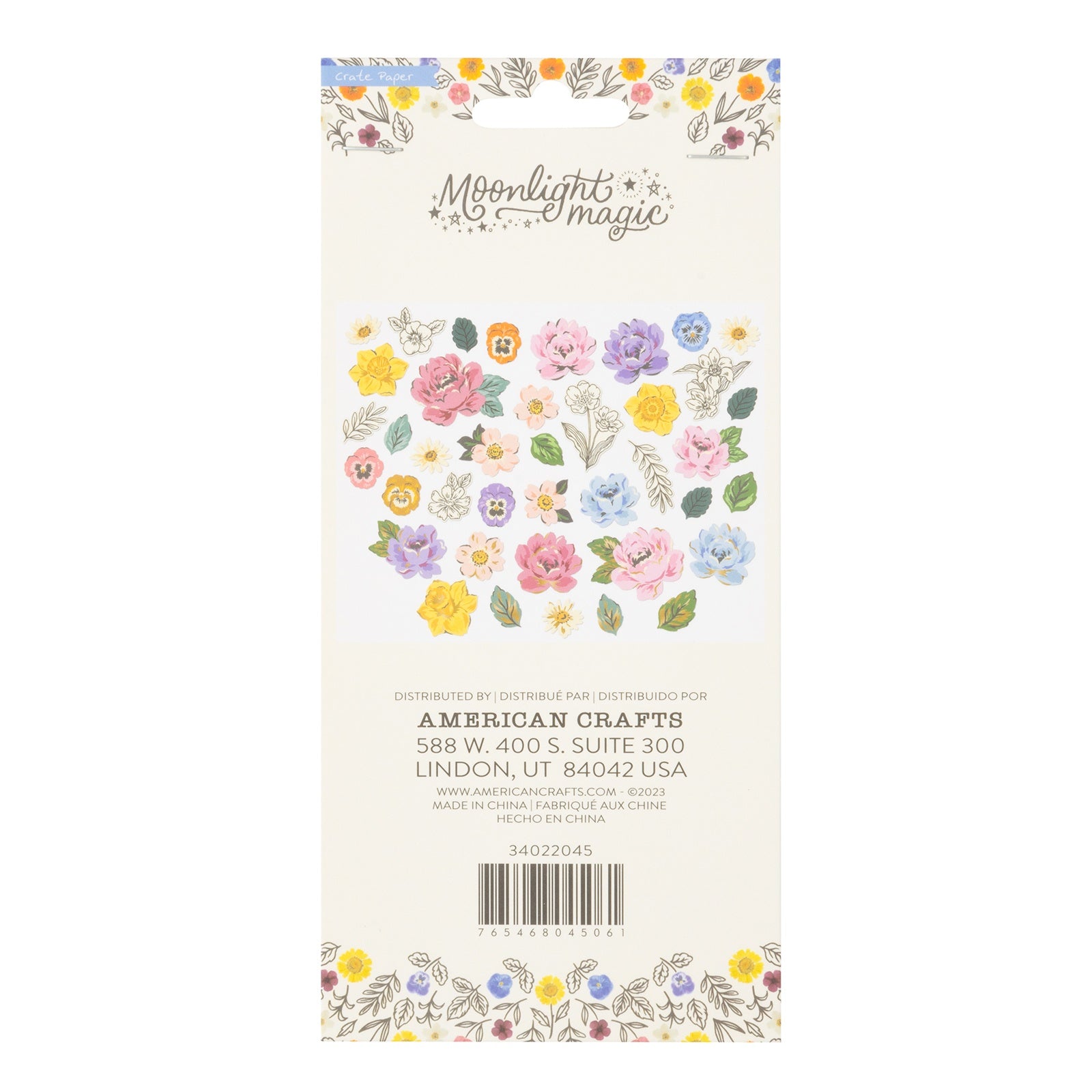 Crate Paper Moonlight Magic Ephemera Floral Die Cuts