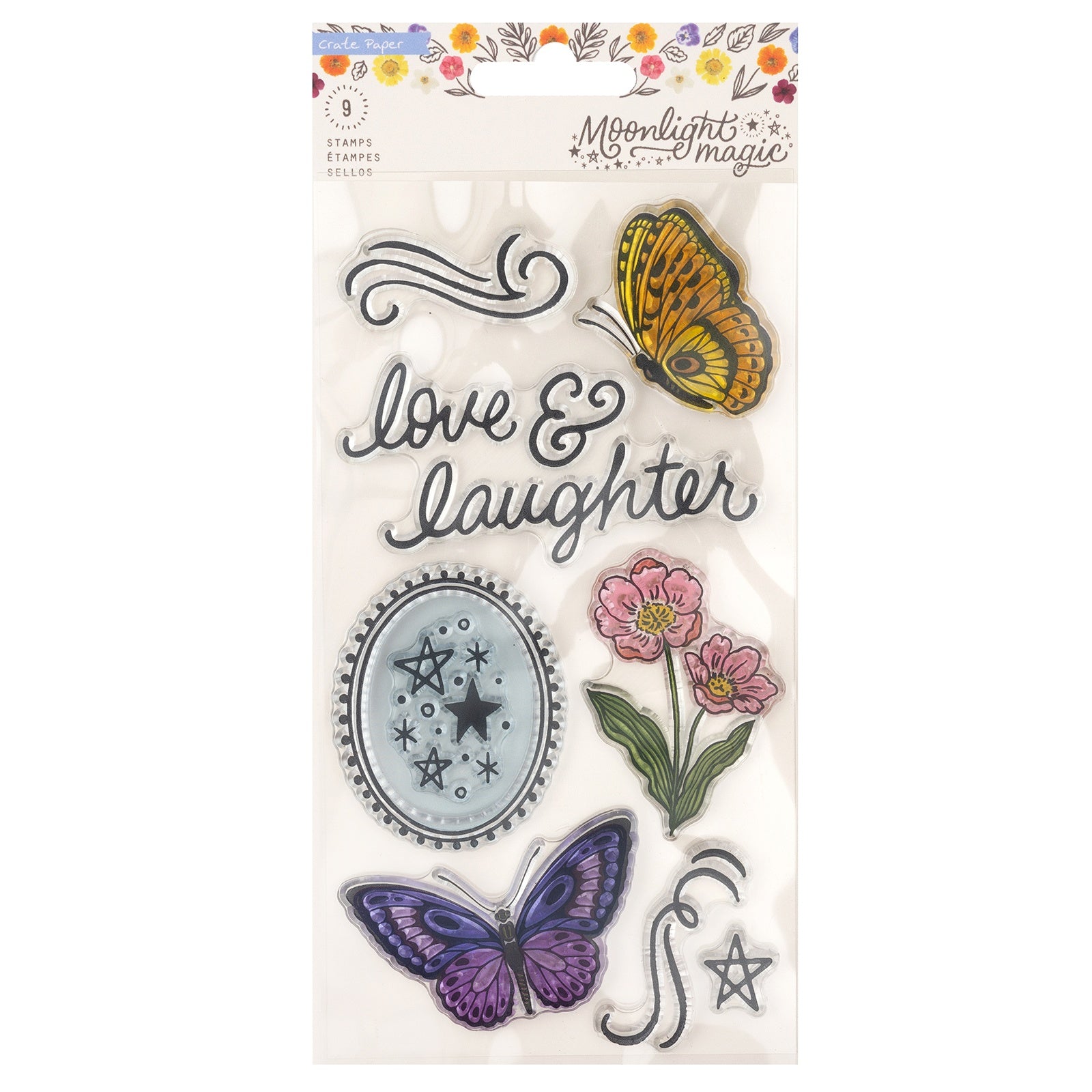 Crate Paper Moonlight Magic Clear Stamp Set