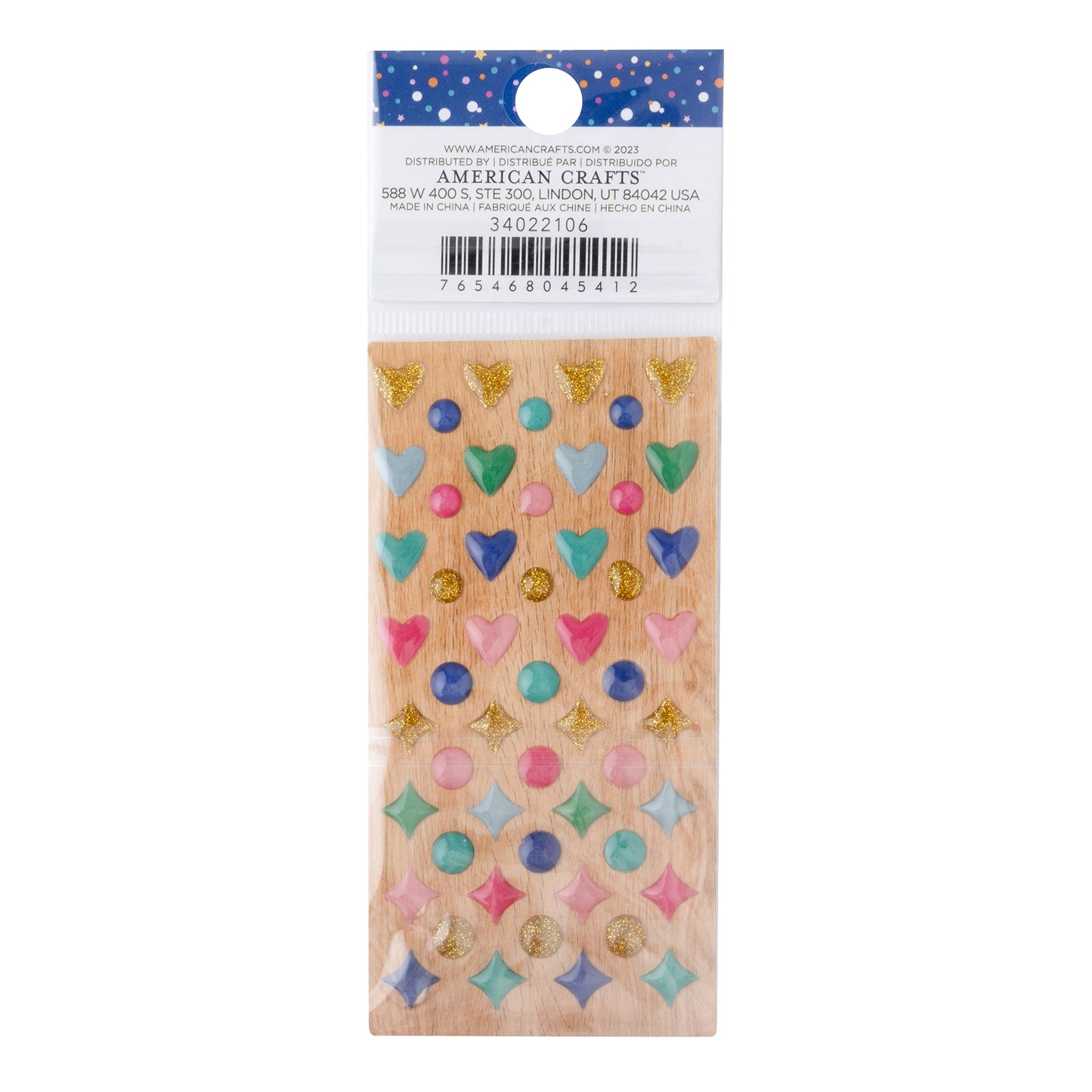 Shimelle Main Character Energy Stickers  - Enamel Dots - Gold Glitter, 106 Piece