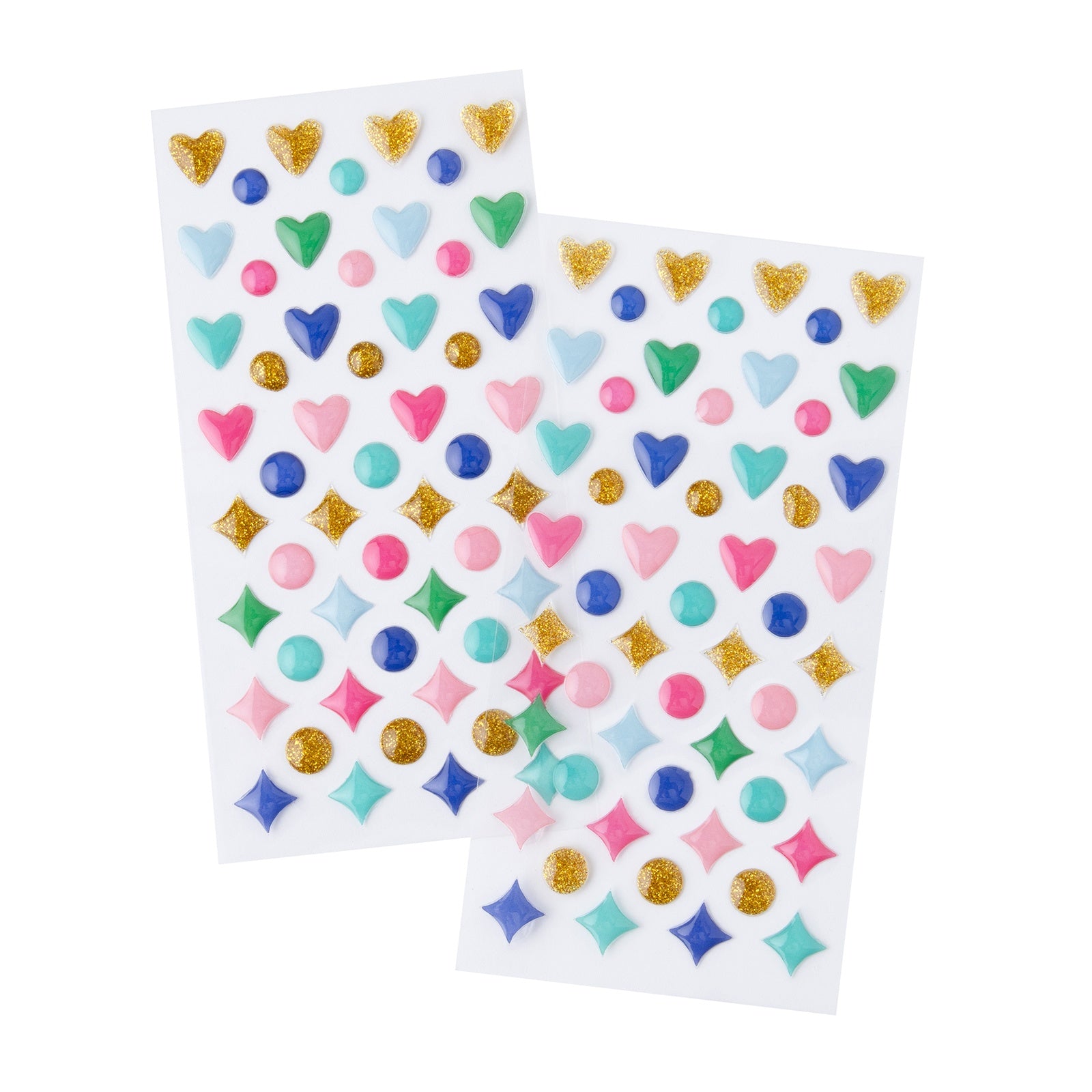 Shimelle Main Character Energy Stickers  - Enamel Dots - Gold Glitter, 106 Piece