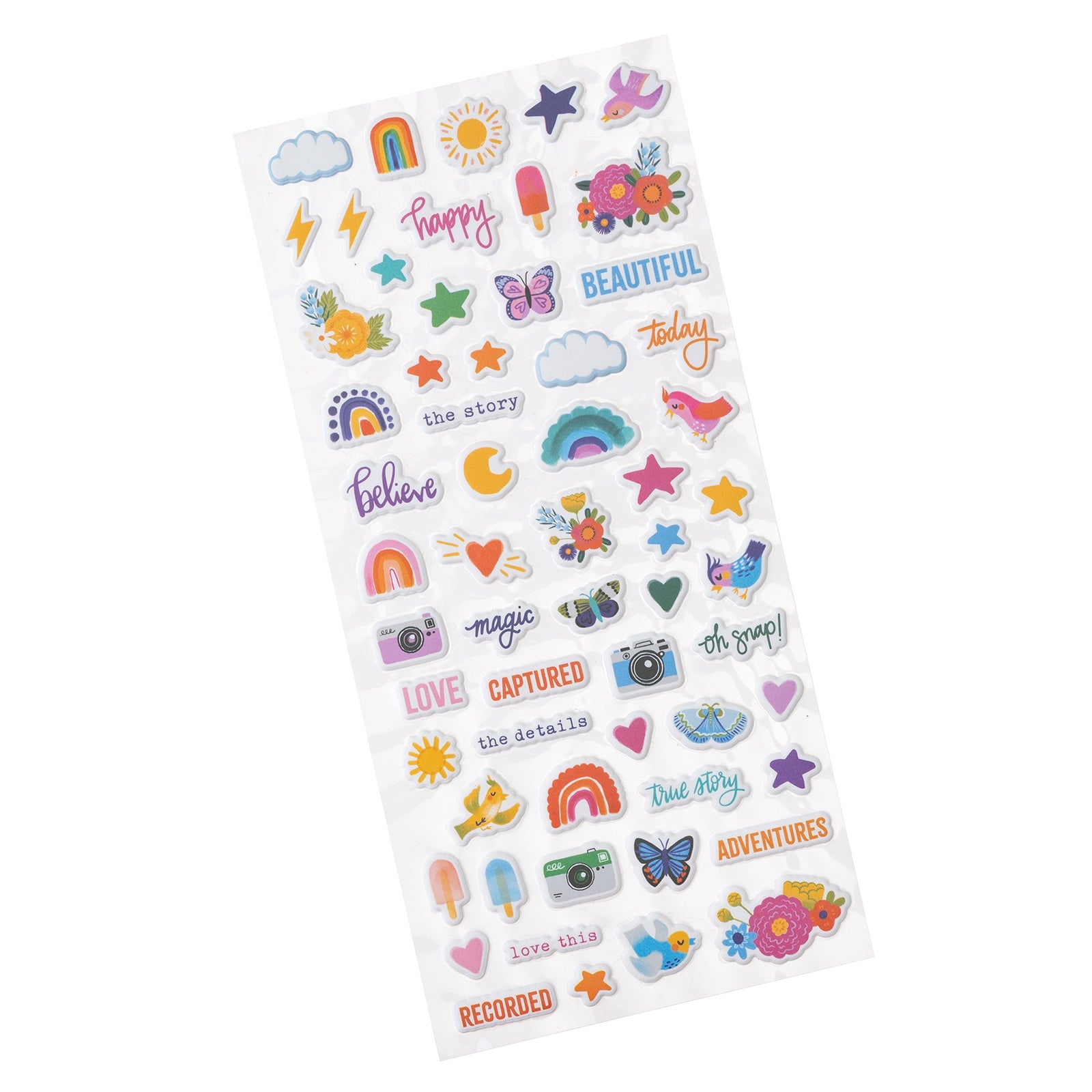 Shimelle Main Character Energy Mini Puffy Sticker Pack, 60 pcs