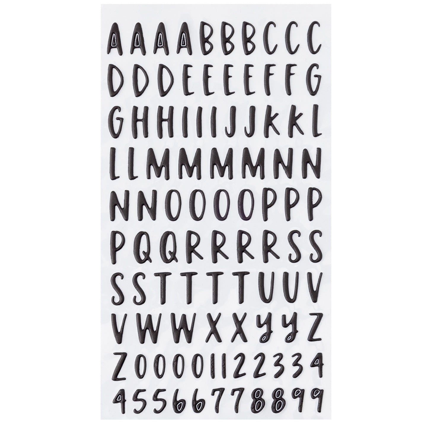 American Crafts Farmstead Harvest Stickers - Puffy Alpha, 97 pcs