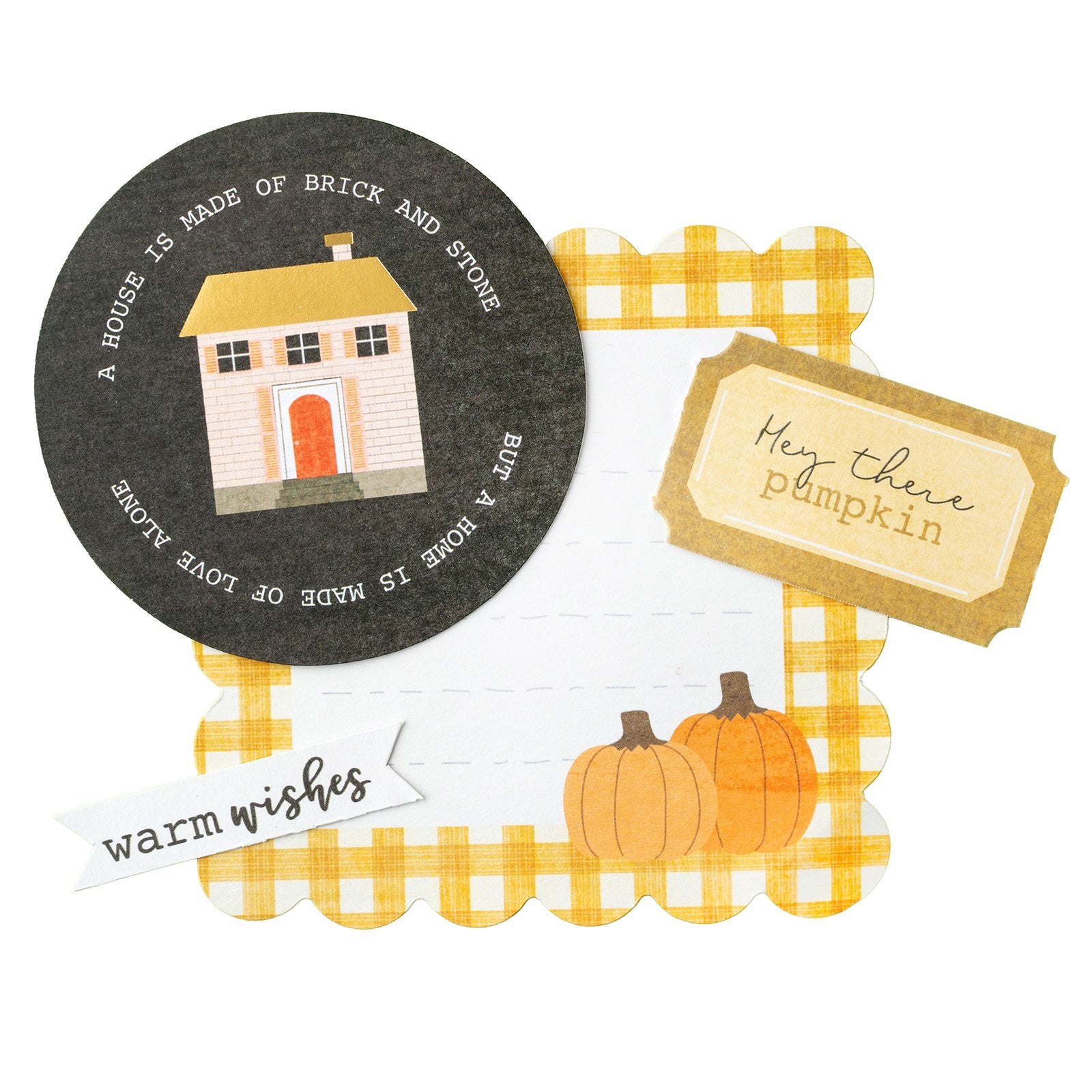 American Crafts Farmstead Harvest Ephemera Die Cuts - Journaling - Gold Foil, 62 Pieces