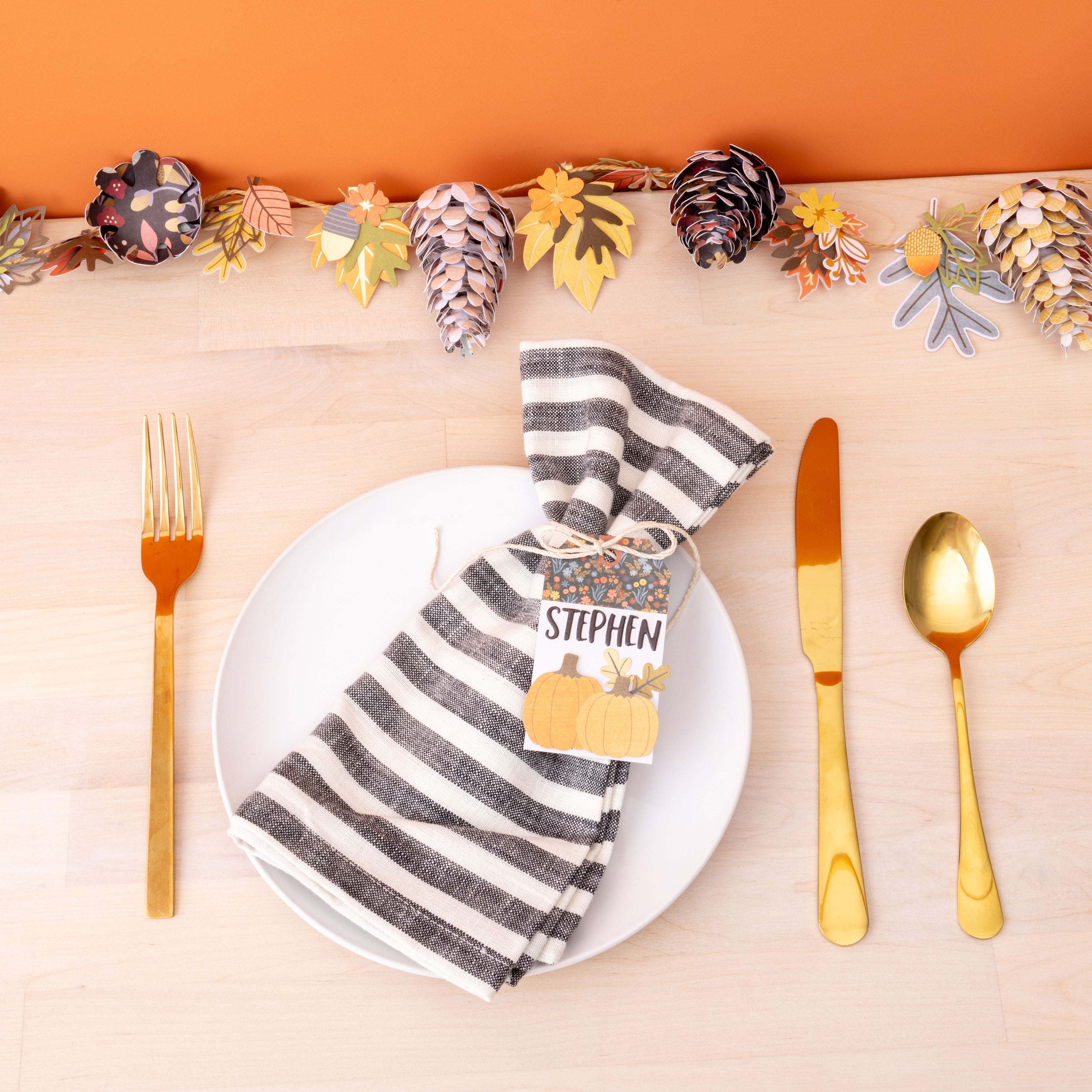 American Crafts Farmstead Harvest Ephemera Die Cuts - Journaling - Gold Foil, 62 Pieces