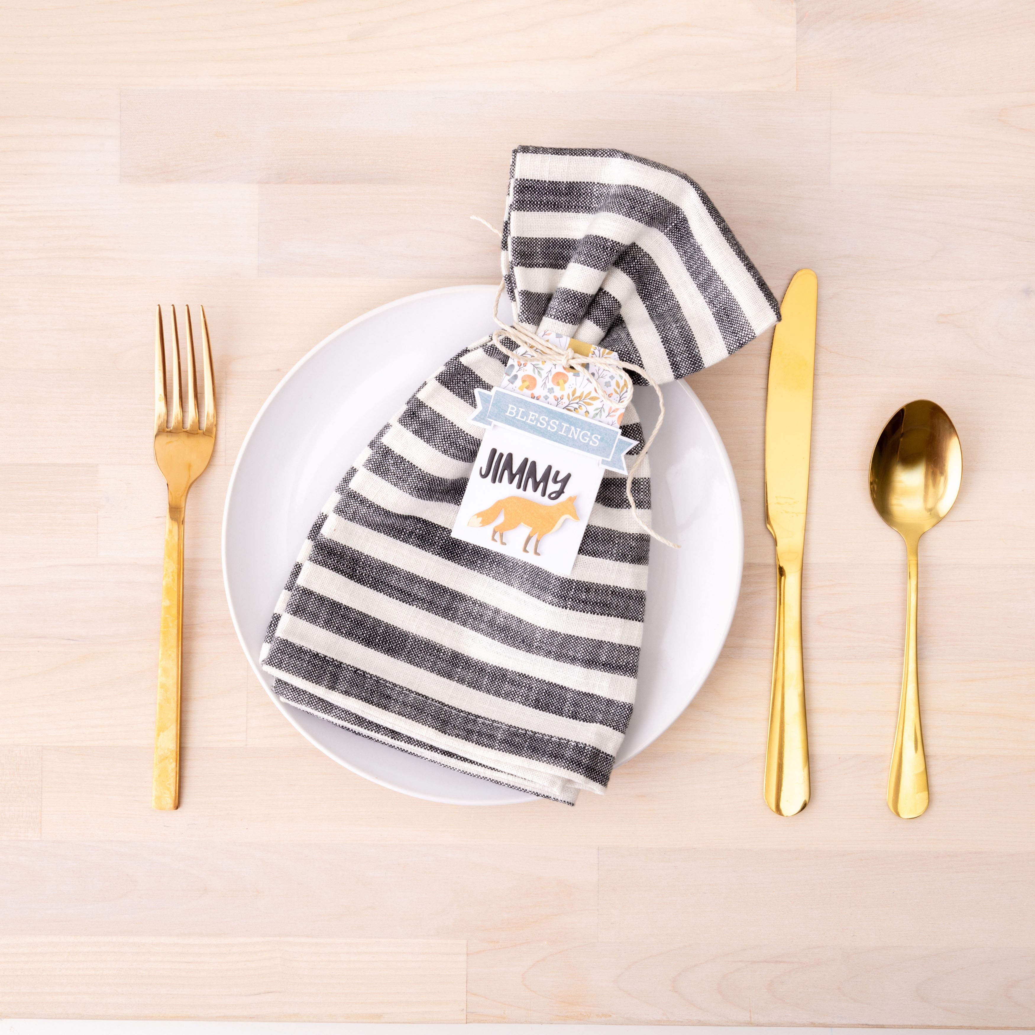 American Crafts Farmstead Harvest Ephemera Die Cuts - Journaling - Gold Foil, 62 Pieces