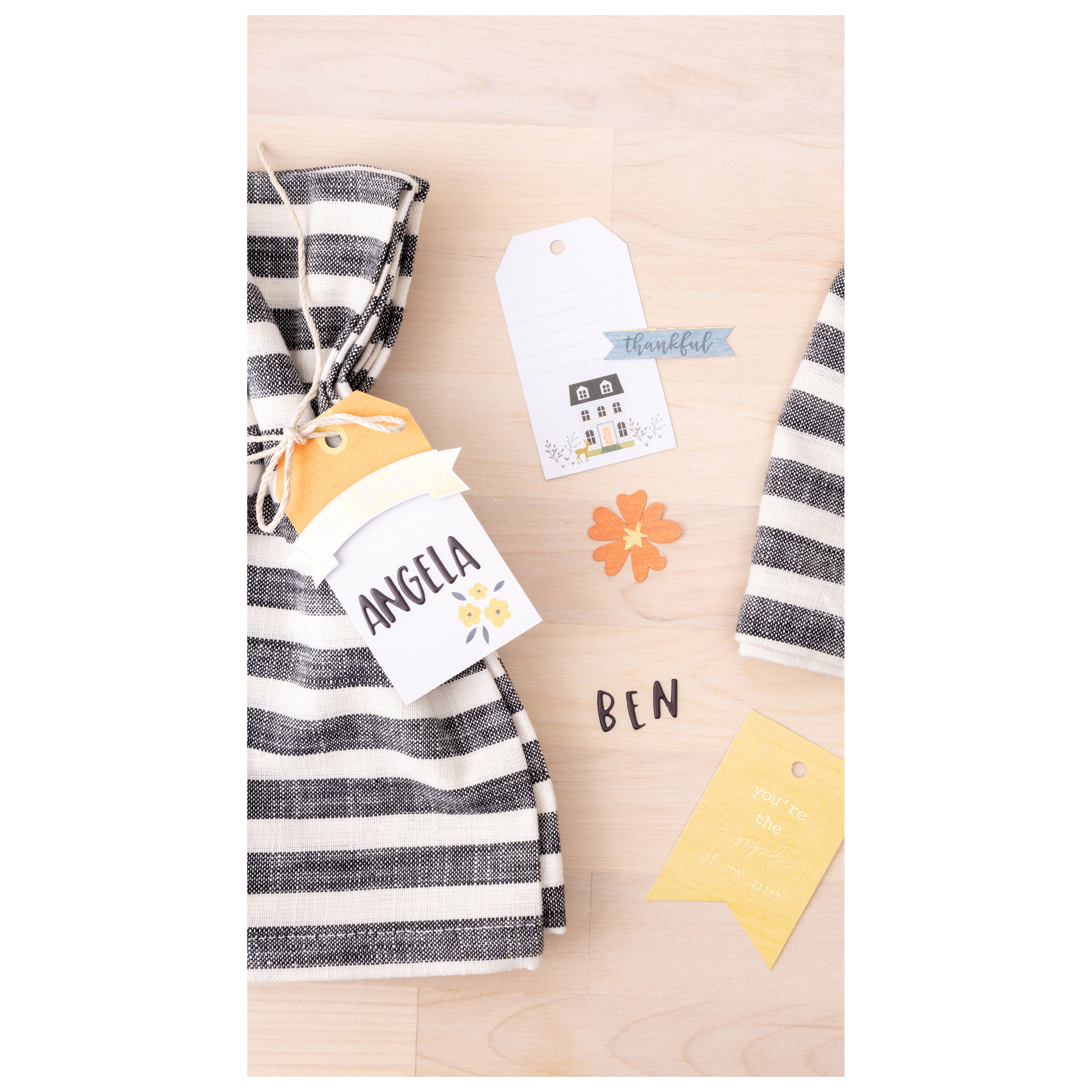 American Crafts Farmstead Harvest Ephemera Die Cuts - Journaling - Gold Foil, 62 Pieces