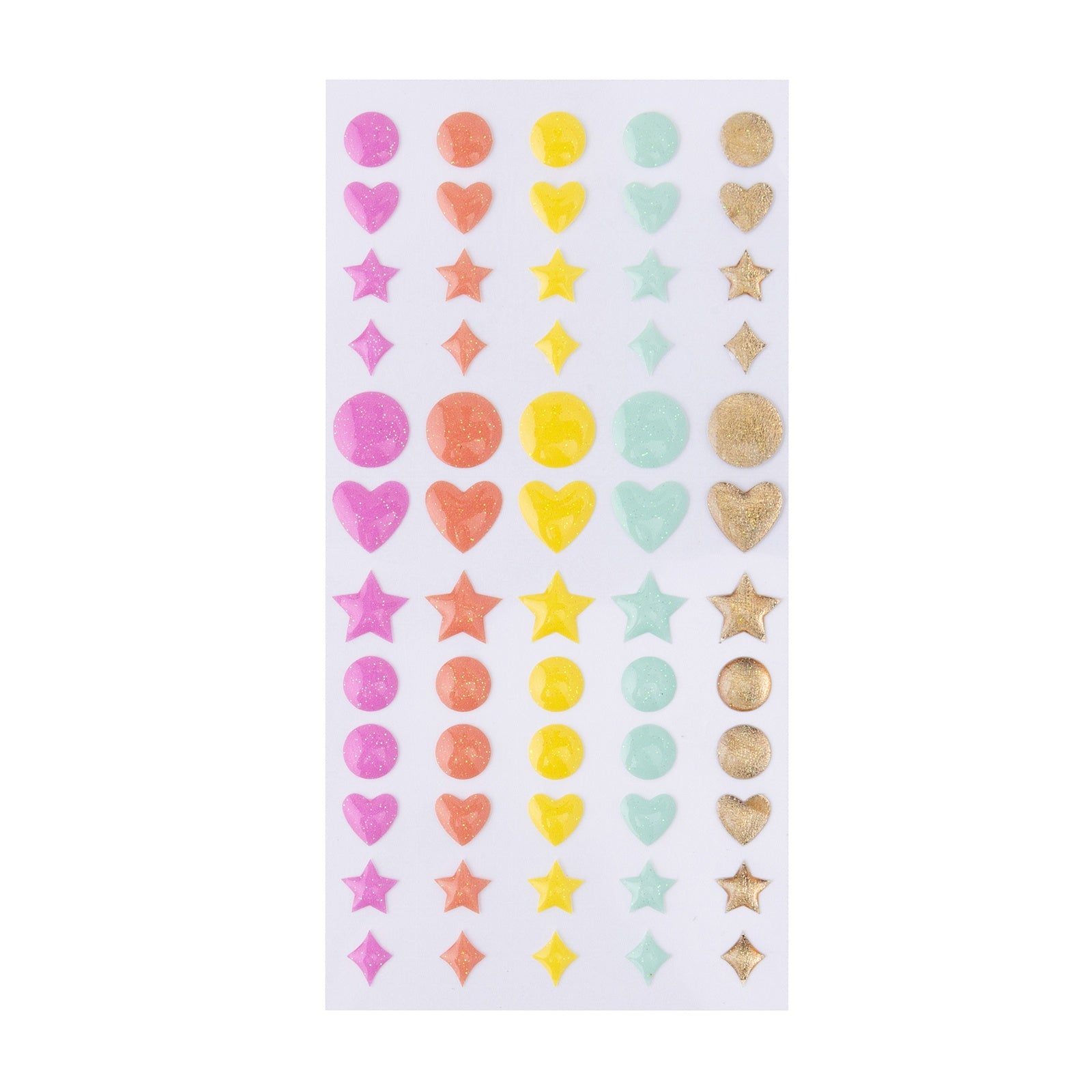 American Crafts Life Of The Party Enamel Dots - Iridescent Glitter,  60 Pieces