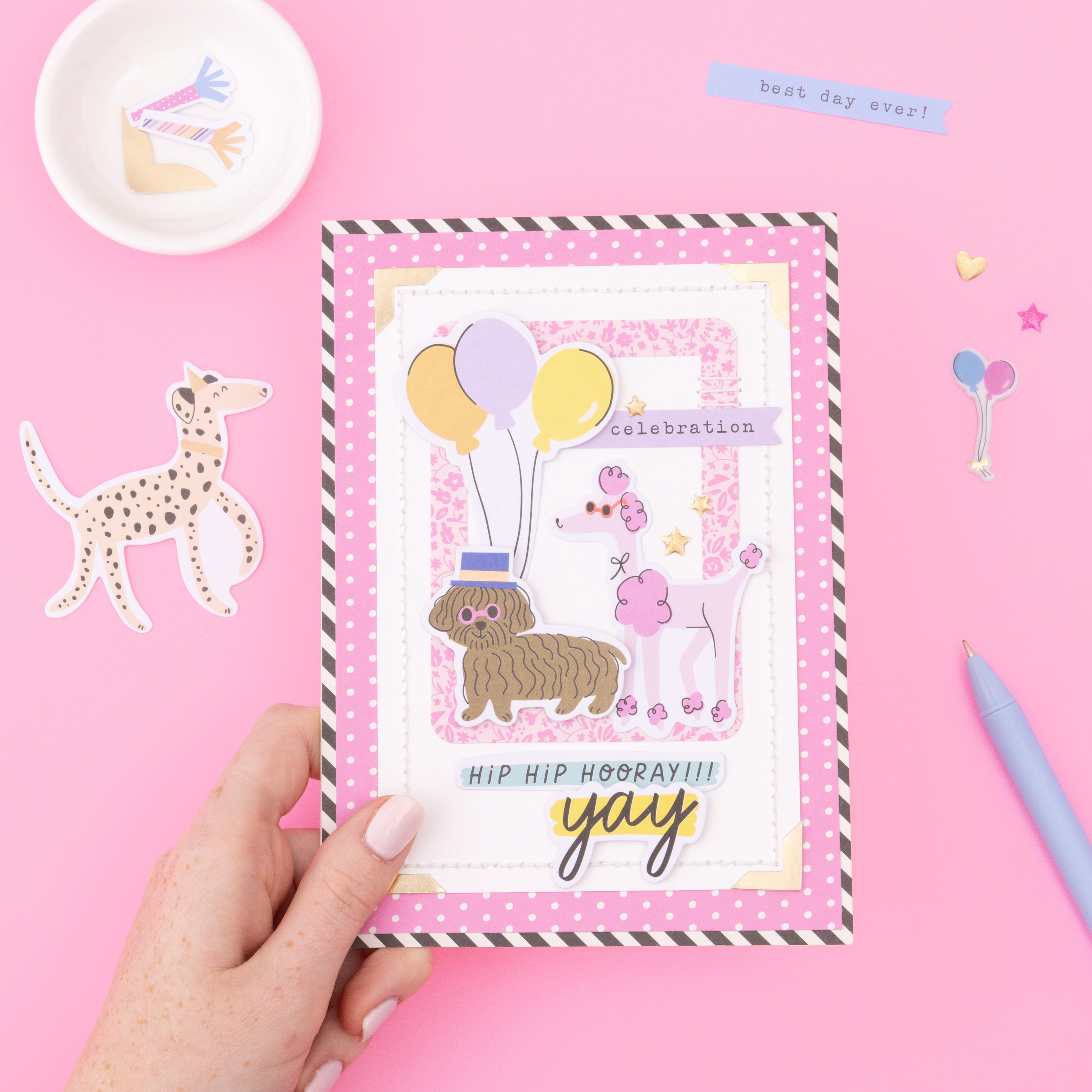 American Crafts Life Of The Party Enamel Dots - Iridescent Glitter,  60 Pieces