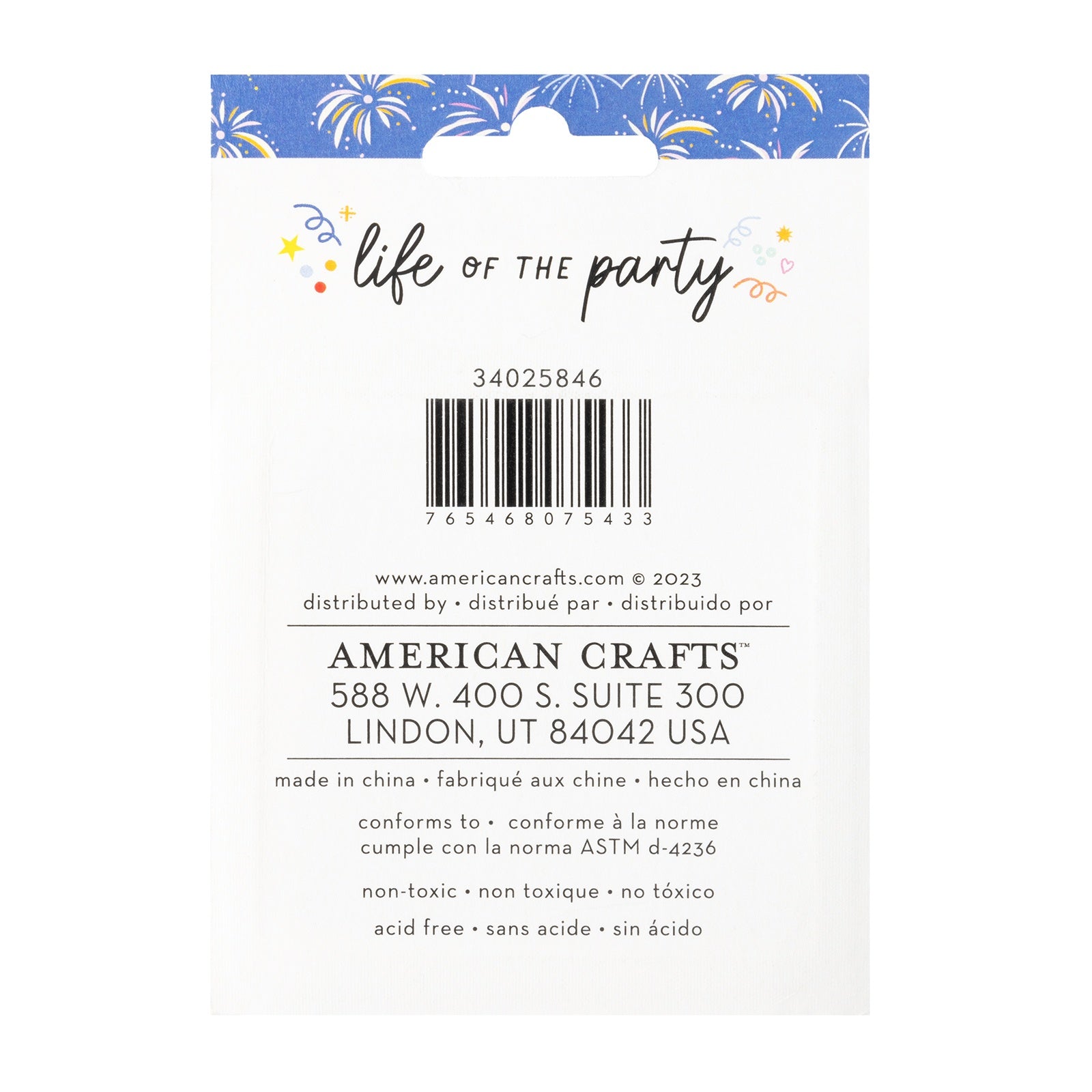 American Crafts Life Of The Party Ink Pads - 4 Pack
