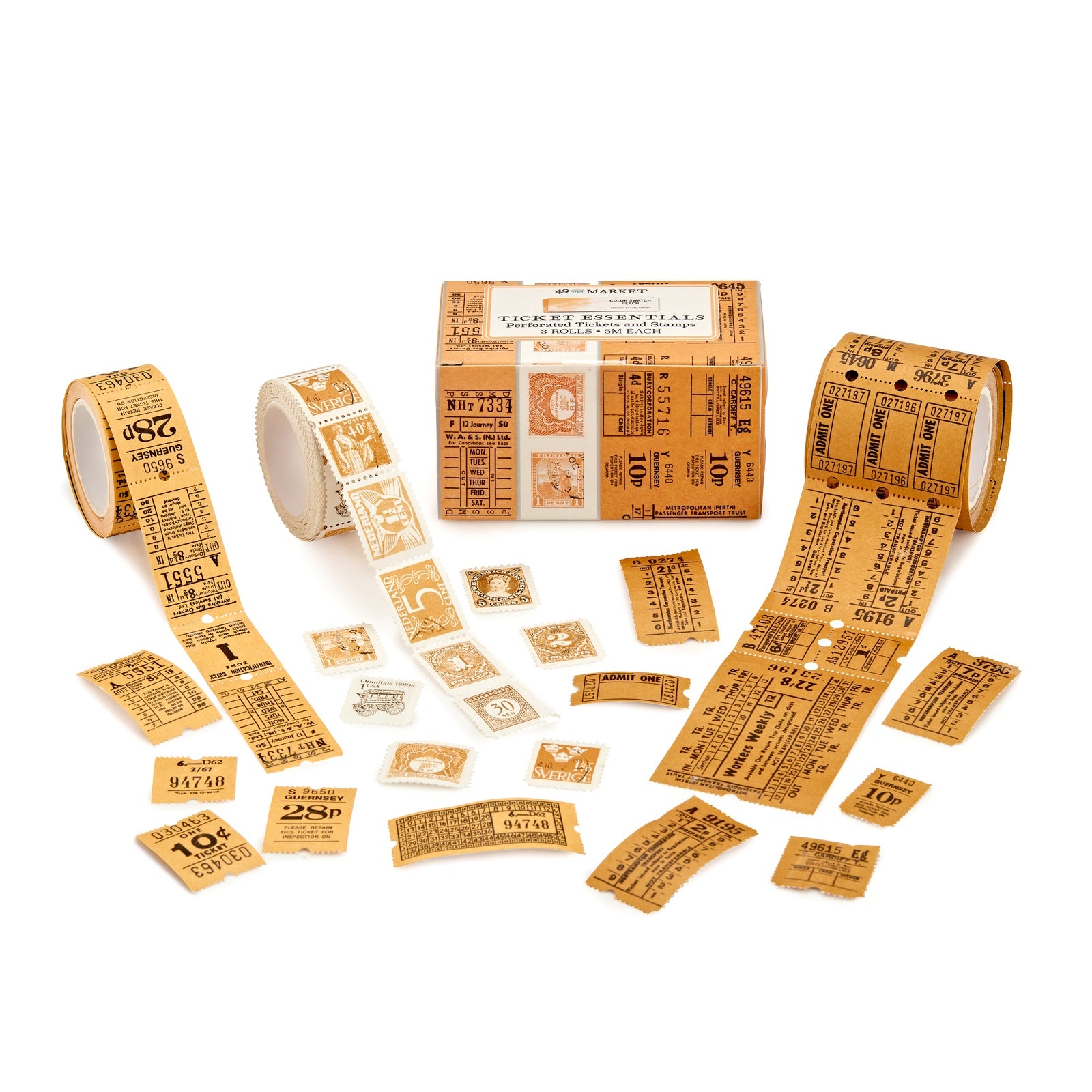 49 and Market Die-Cut Ticket Essential Rolls