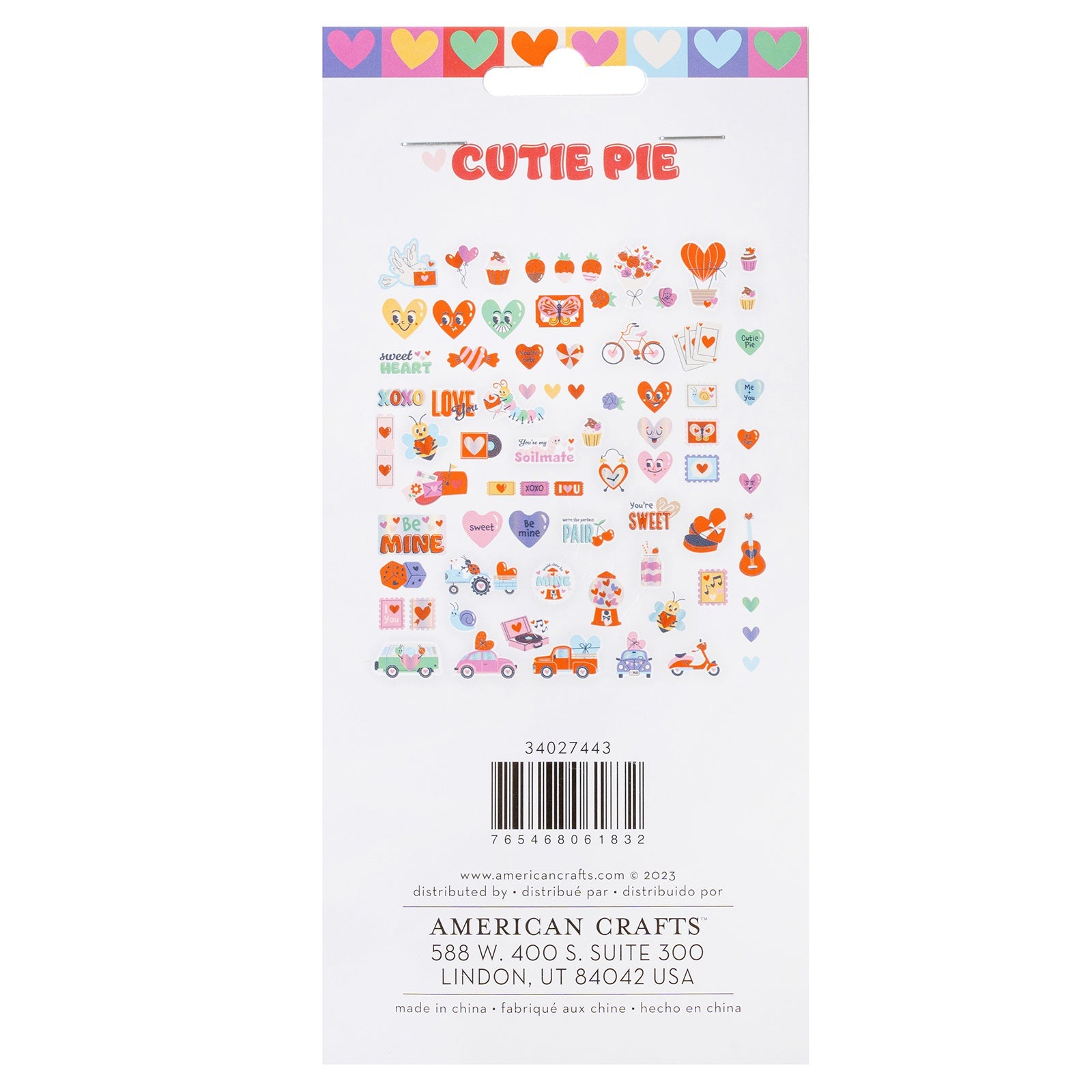 American Crafts Cutie Pie Ephemera Die Cuts - Icons - Iridescent Foil, 75 Pieces