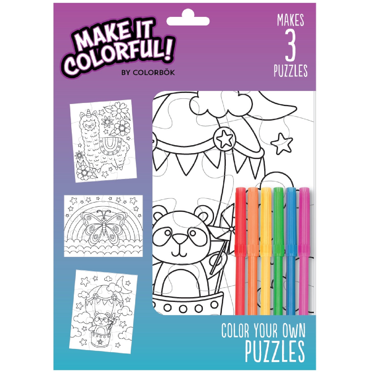 Colorbok Make It Colorful! Color Your Own Puzzles Set