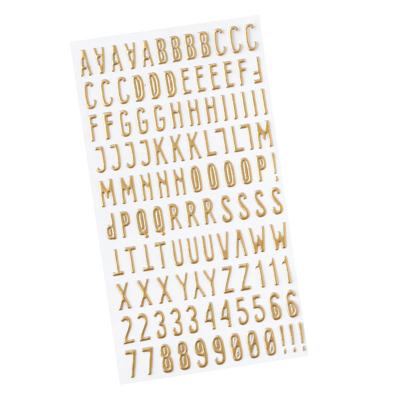 Pebbles All The Cake Puffy Stickers 4"X6"  - Alpha - Foil Finish, 120 Pieces