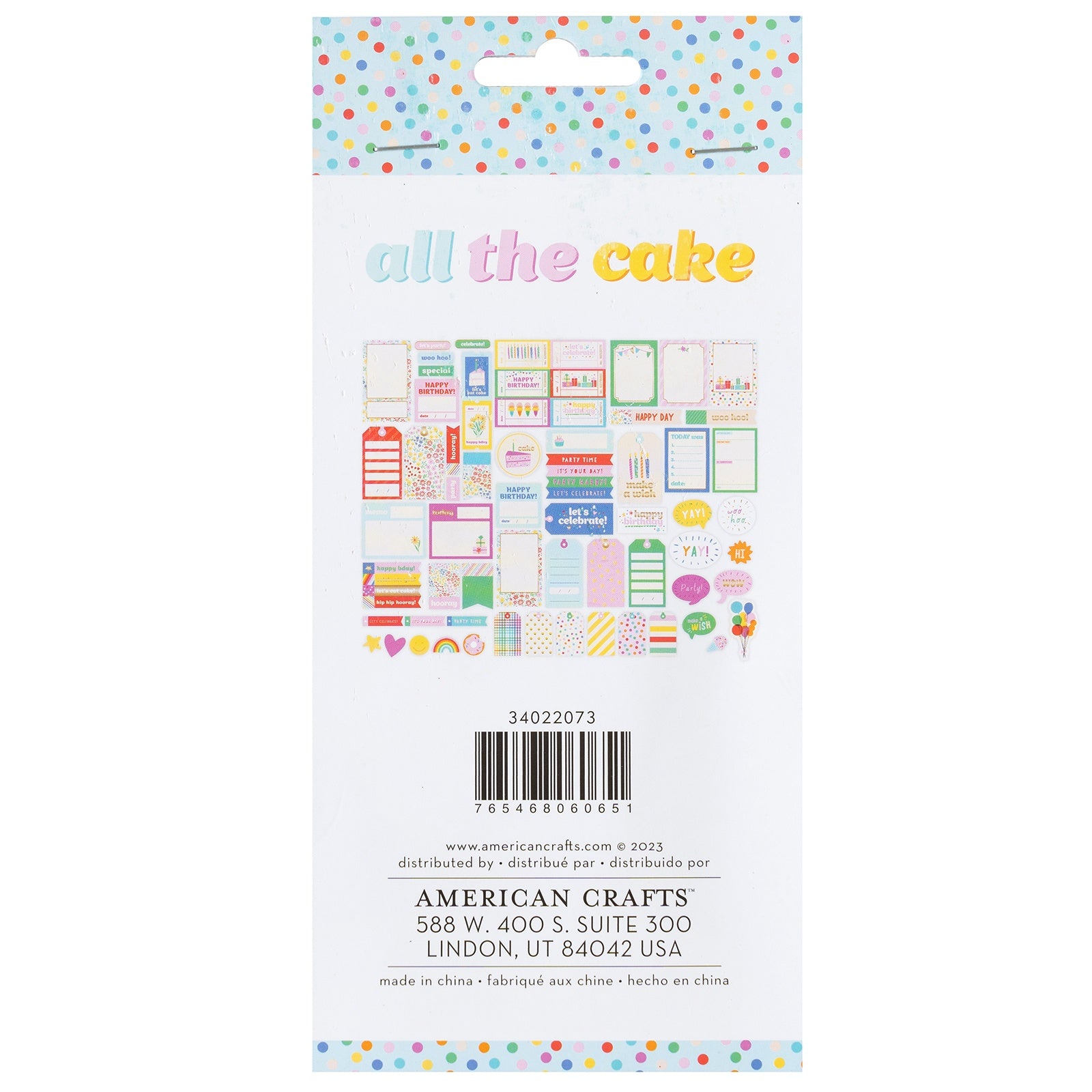Pebbles All The Cake Ephemera Cardstock Die Cuts- Icons - Gold Foil, 59 Pieces
