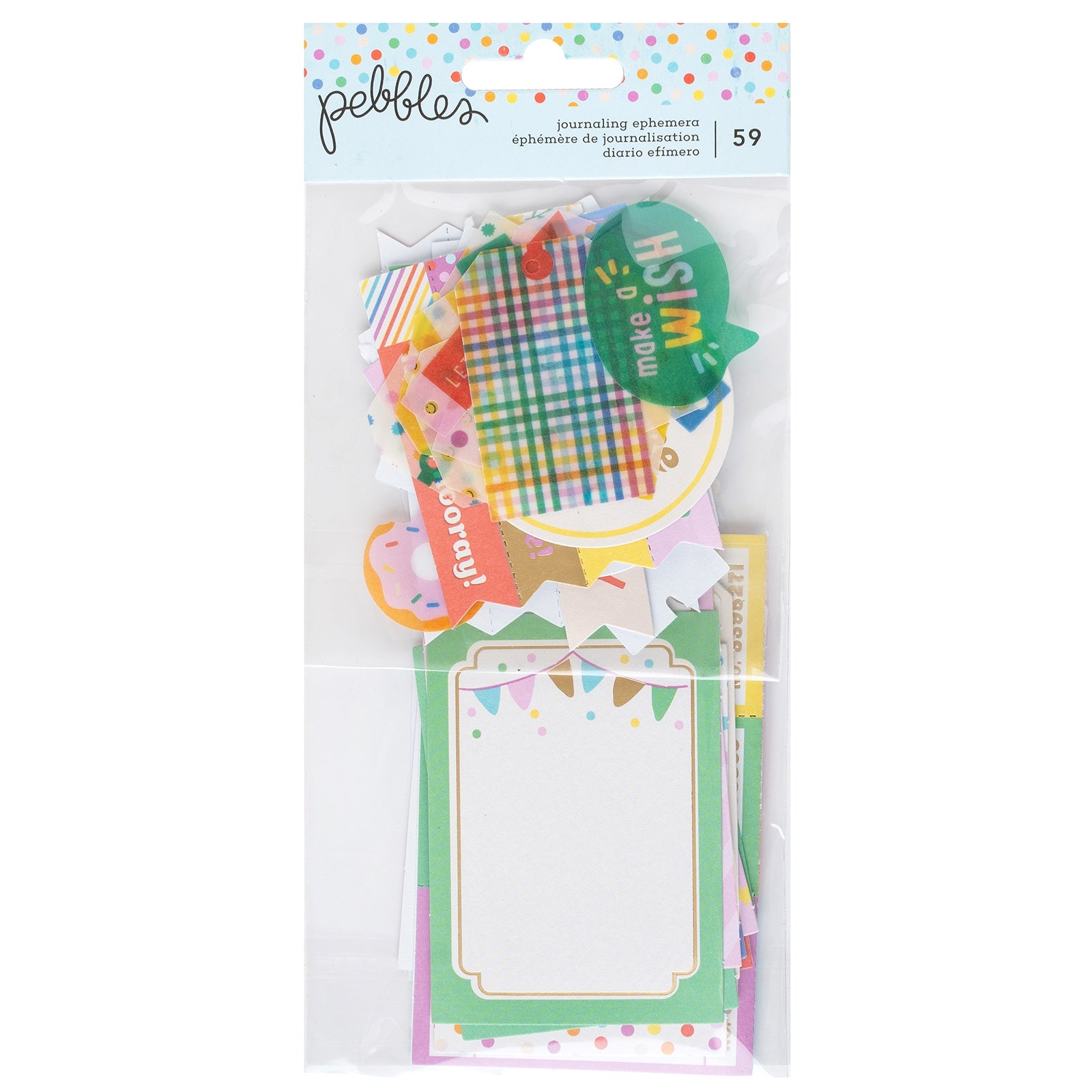 Pebbles All The Cake Ephemera Cardstock Die Cuts- Icons - Gold Foil, 59 Pieces