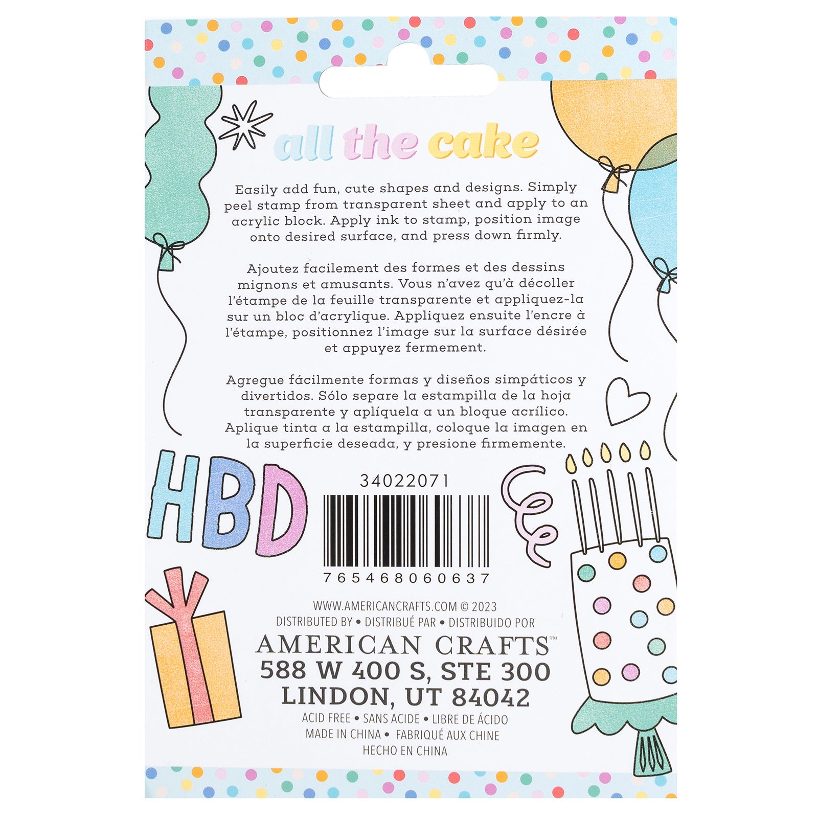 Pebbles All The Cake Mini Stamp Set