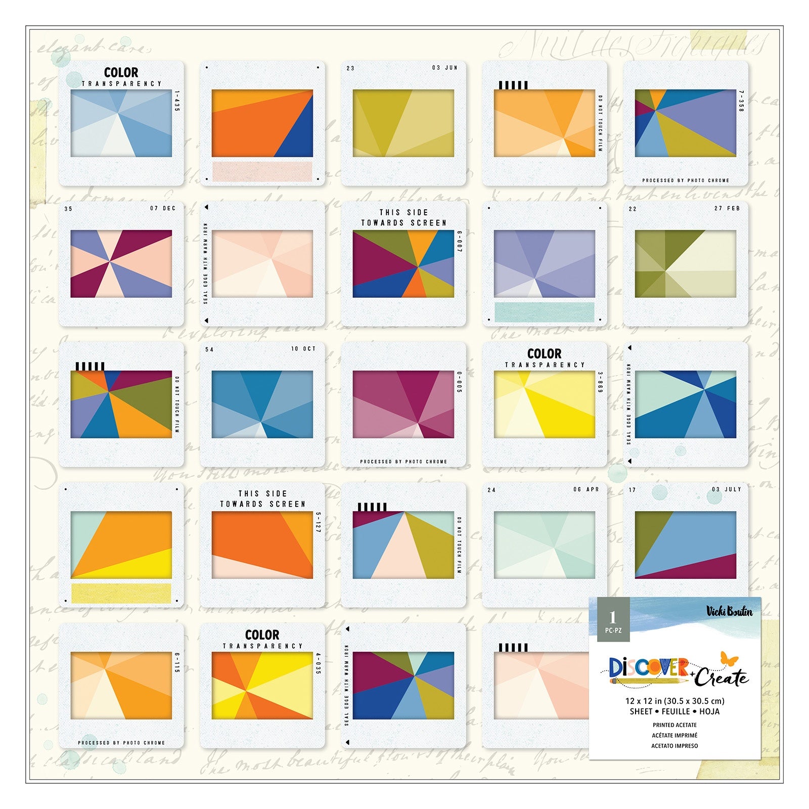 Vicki Boutin Discover + Create 12x12" Printed Acetate Sheet