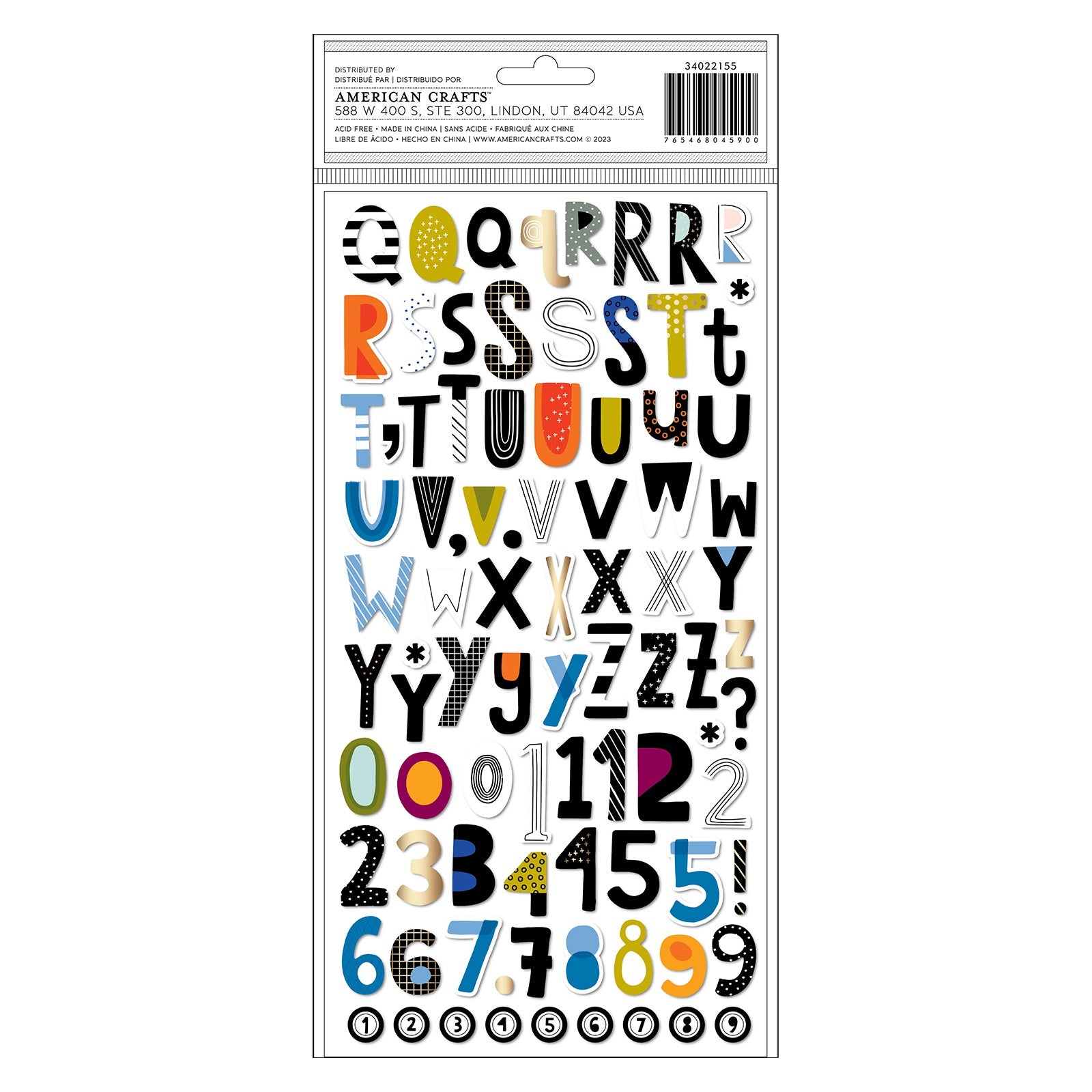 Vicki Boutin Discover + Create Alphabet Thickers with Gold Foil