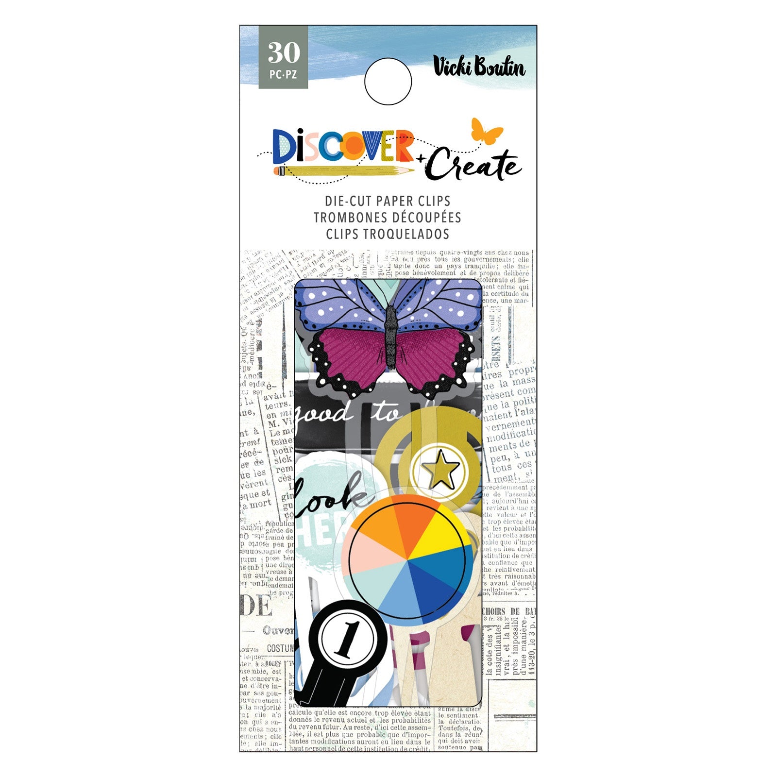 Vicki Boutin Discover + Create Die - Cut Paper Clips - 30 Pack
