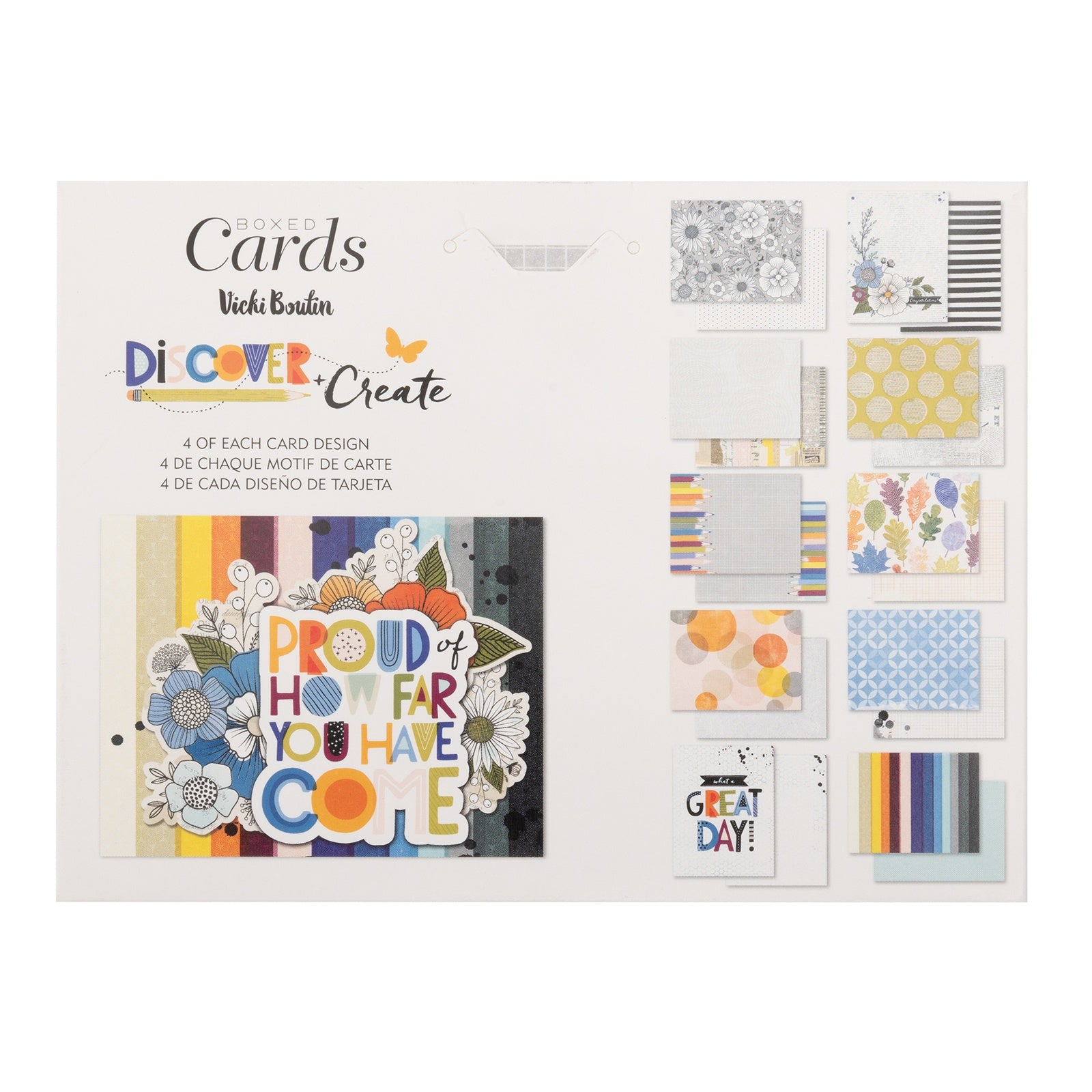 American Crafts A2 Cards with Envelopes - Vicki Boutin Discover + Create, 40 pack